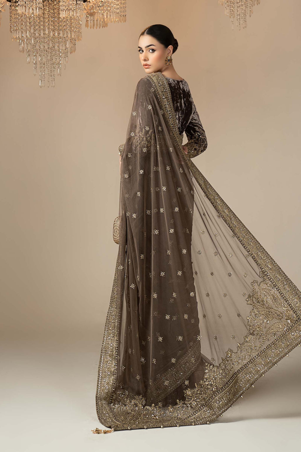 Maria B | Eid Collection 26 | Embroidered Net Saree