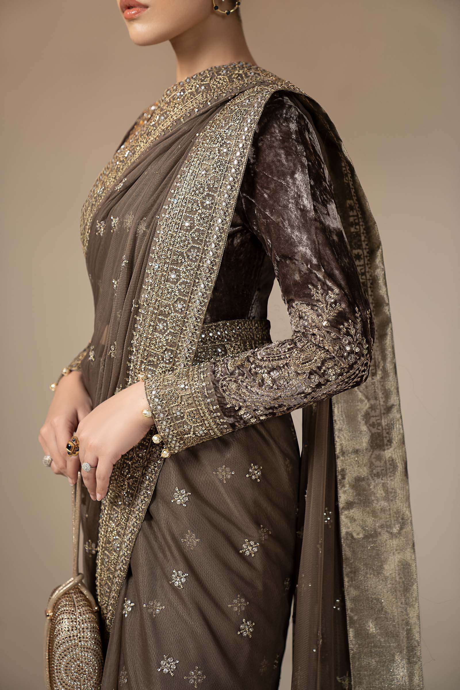 Maria B | Eid Collection 26 | Embroidered Net Saree