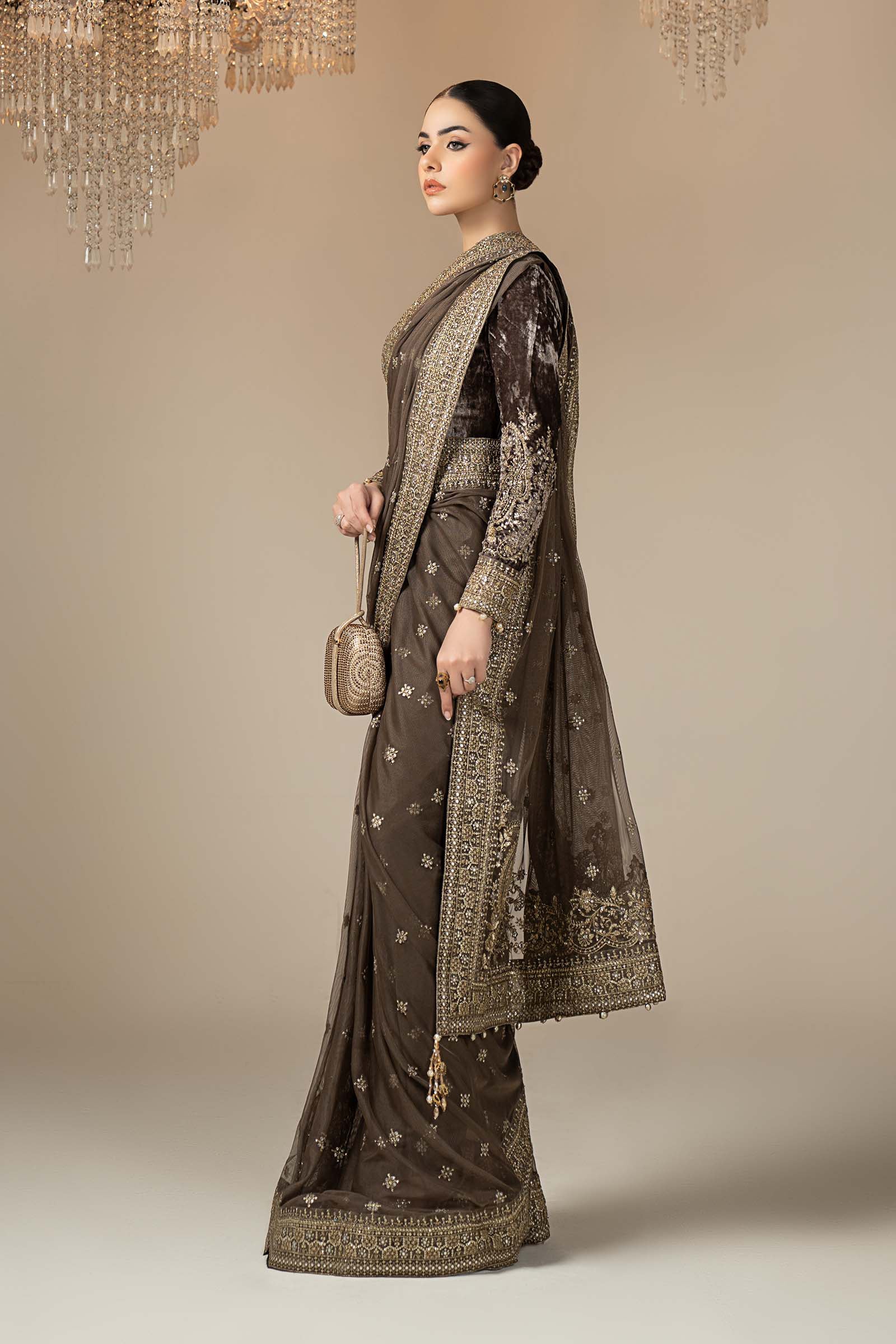 Maria B | Eid Collection 26 | Embroidered Net Saree