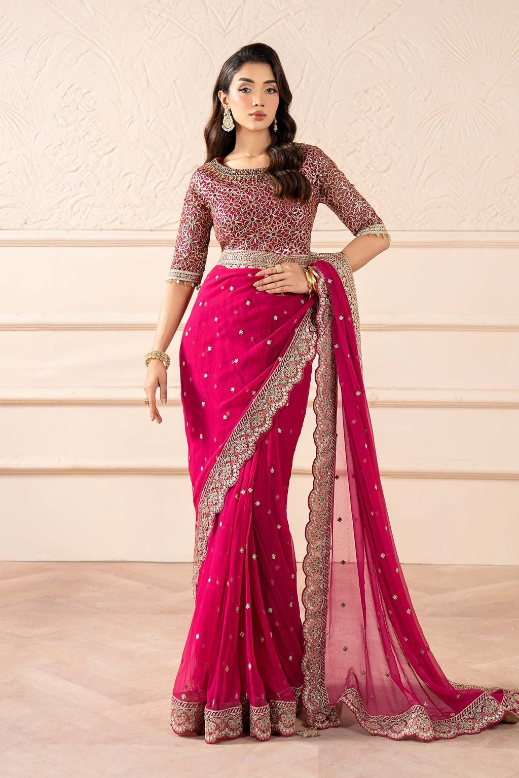 Maria B | Pre Fall Dresses | Embroidered Chiffon Saree ZW