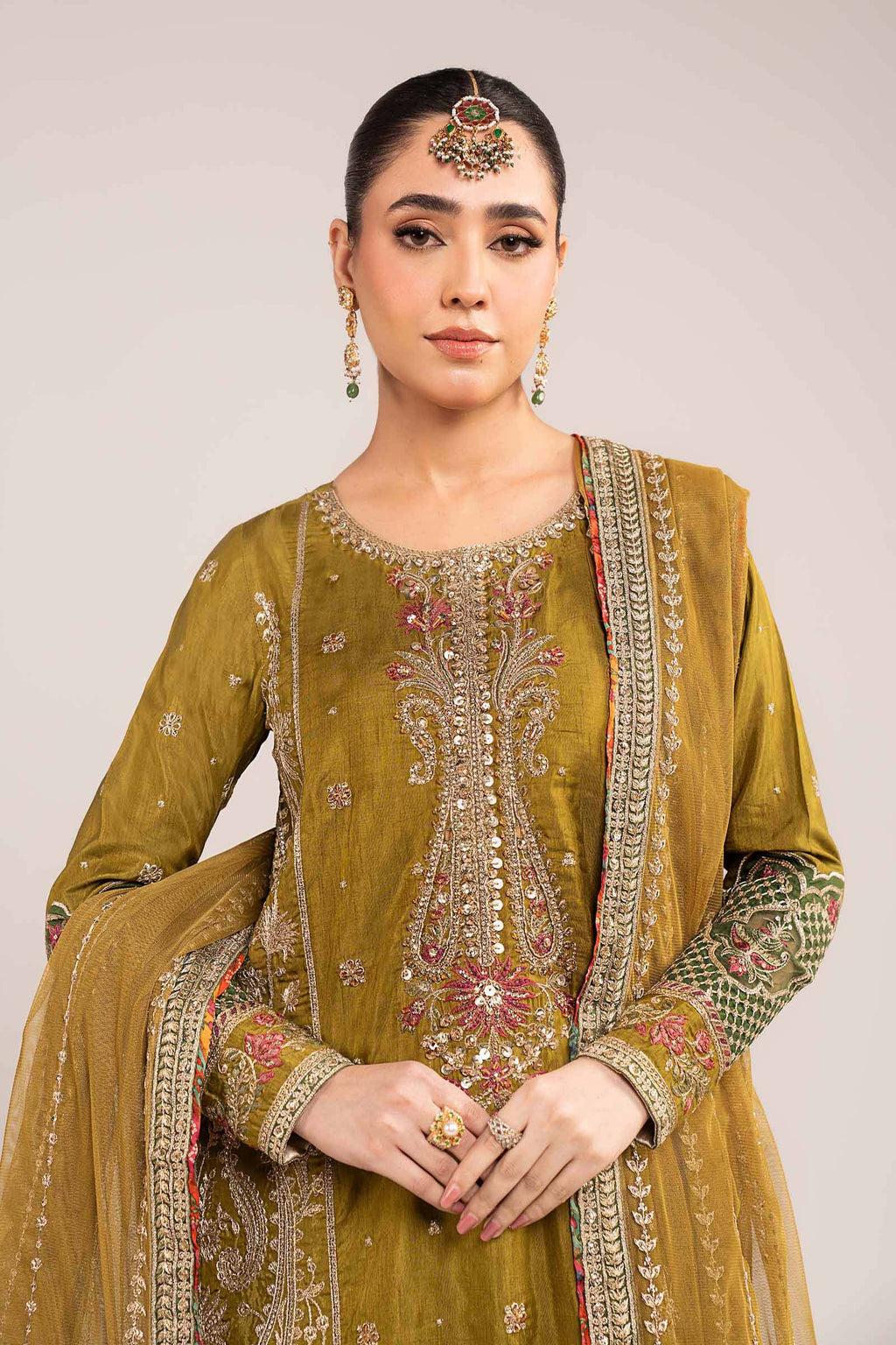Maria B | Eid Collection 26 | 3 Piece Embroidered Raw Silk Suit