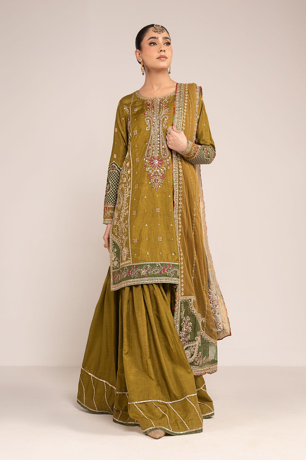Maria B | Eid Collection 26 | 3 Piece Embroidered Raw Silk Suit