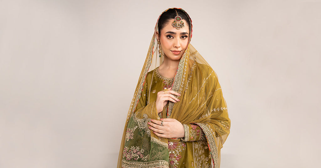 Maria B | Eid Collection 26 | 3 Piece Embroidered Raw Silk Suit