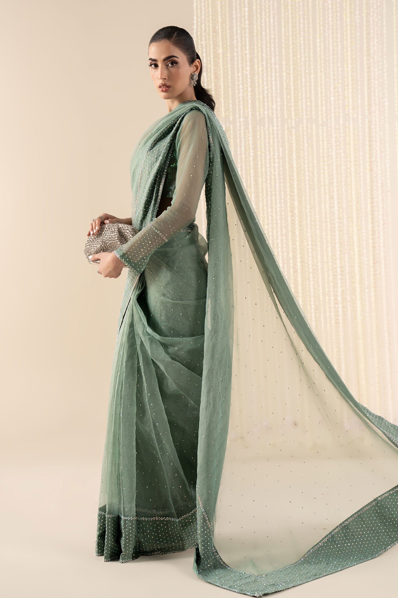 Maria B | Eid Collection 26 | Embellished Organza Saree