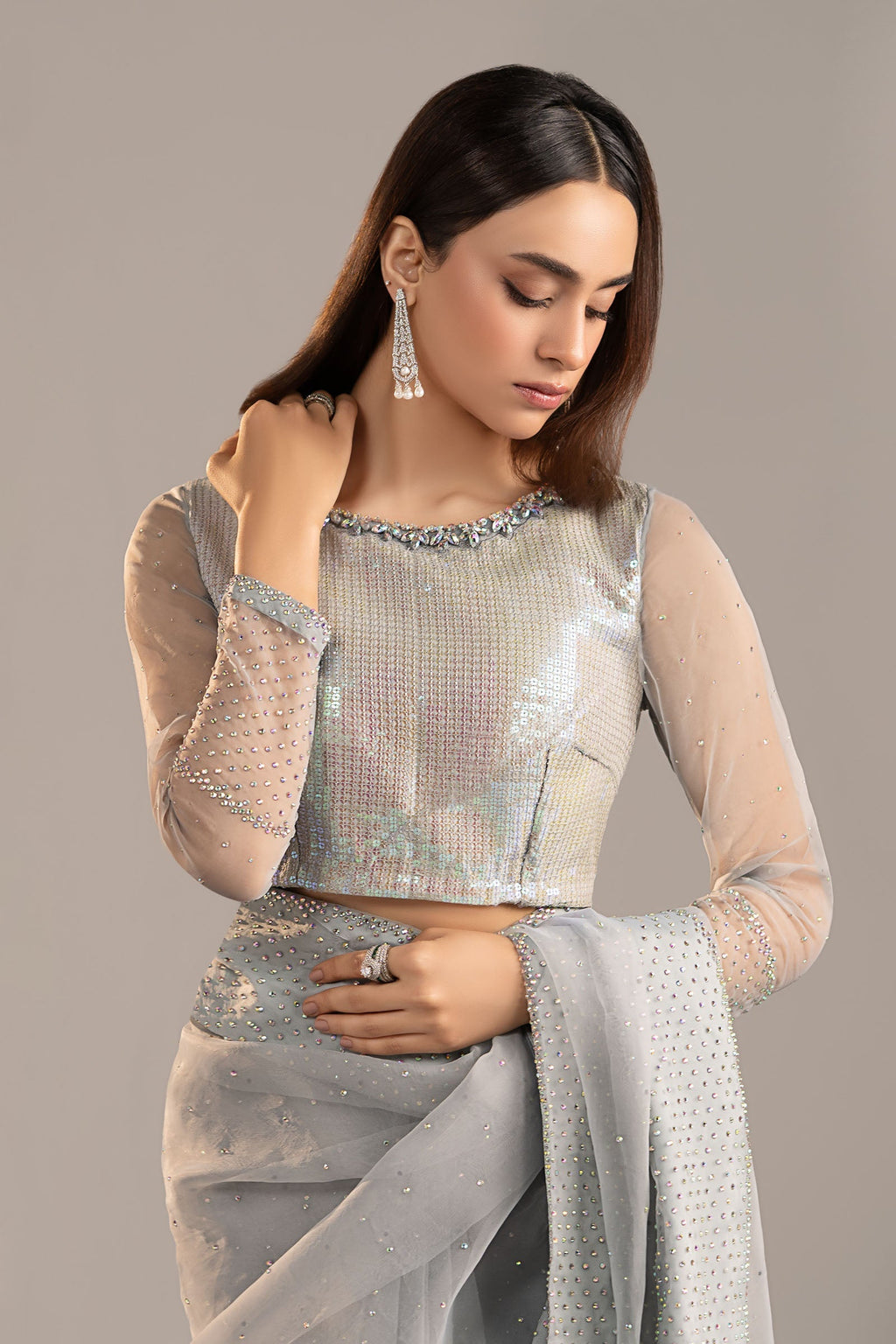 Maria B | Eid Collection 26 | Embellished Organza Saree