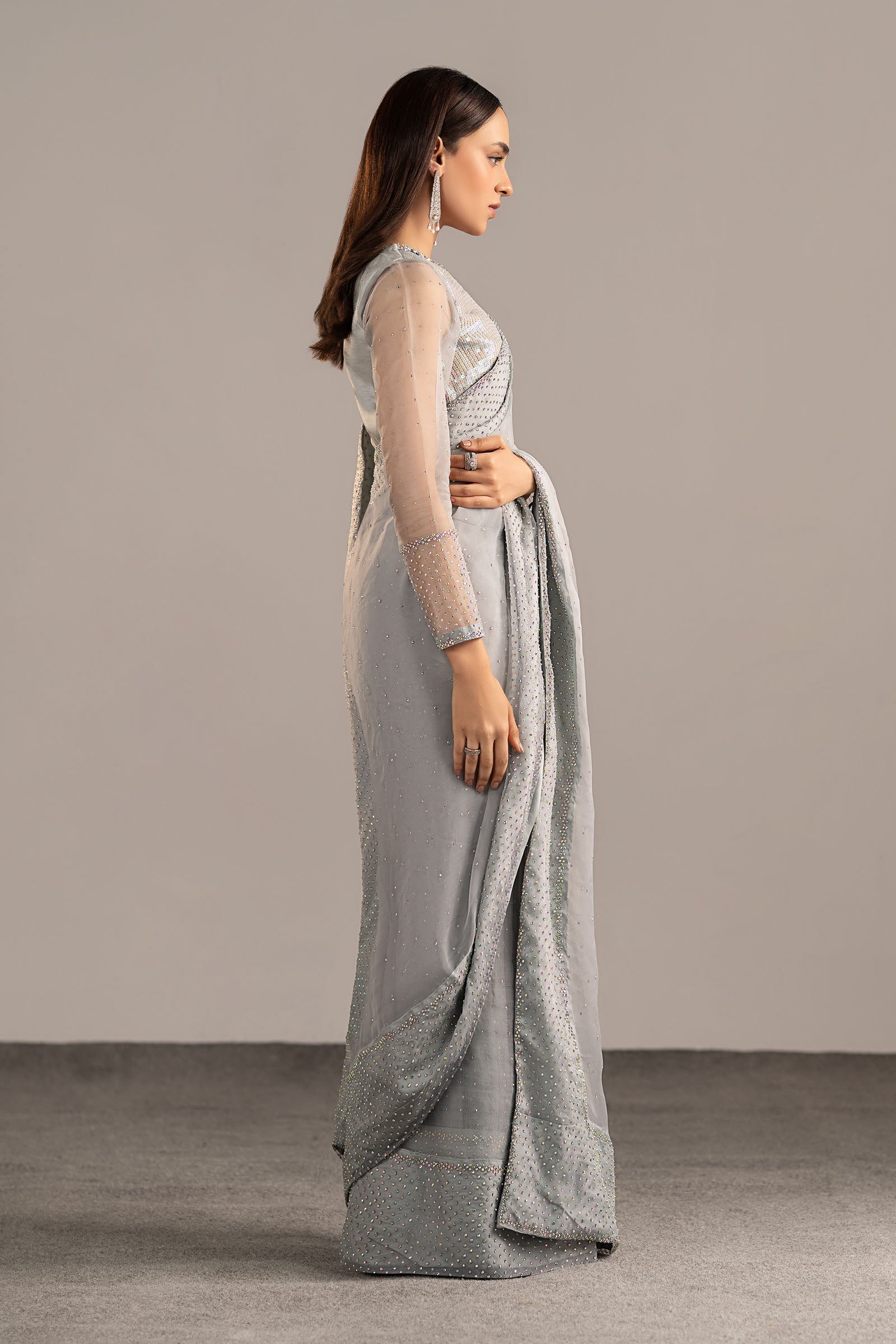 Maria B | Eid Collection 26 | Embellished Organza Saree