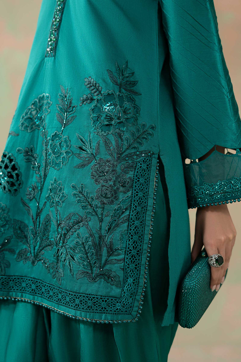 Maria B | Eid Collection 26 | 3 Piece Embroidered Silk Net Suit
