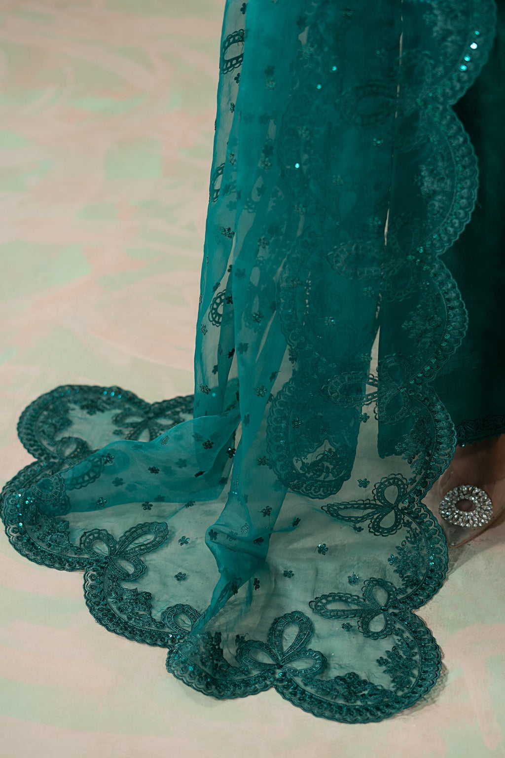 Maria B | Eid Collection 26 | 3 Piece Embroidered Silk Net Suit