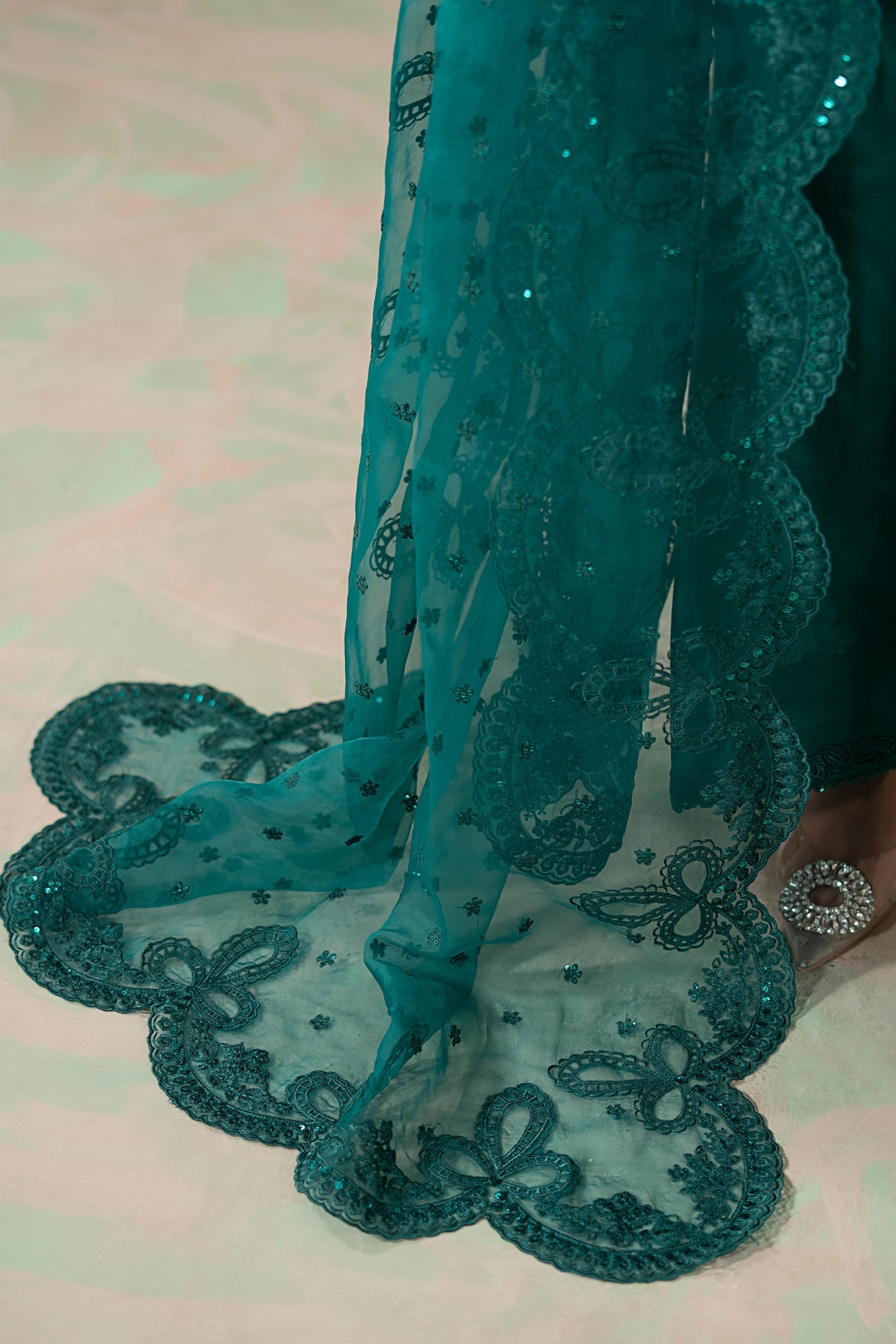 Maria B | Eid Collection 26 | 3 Piece Embroidered Silk Net Suit