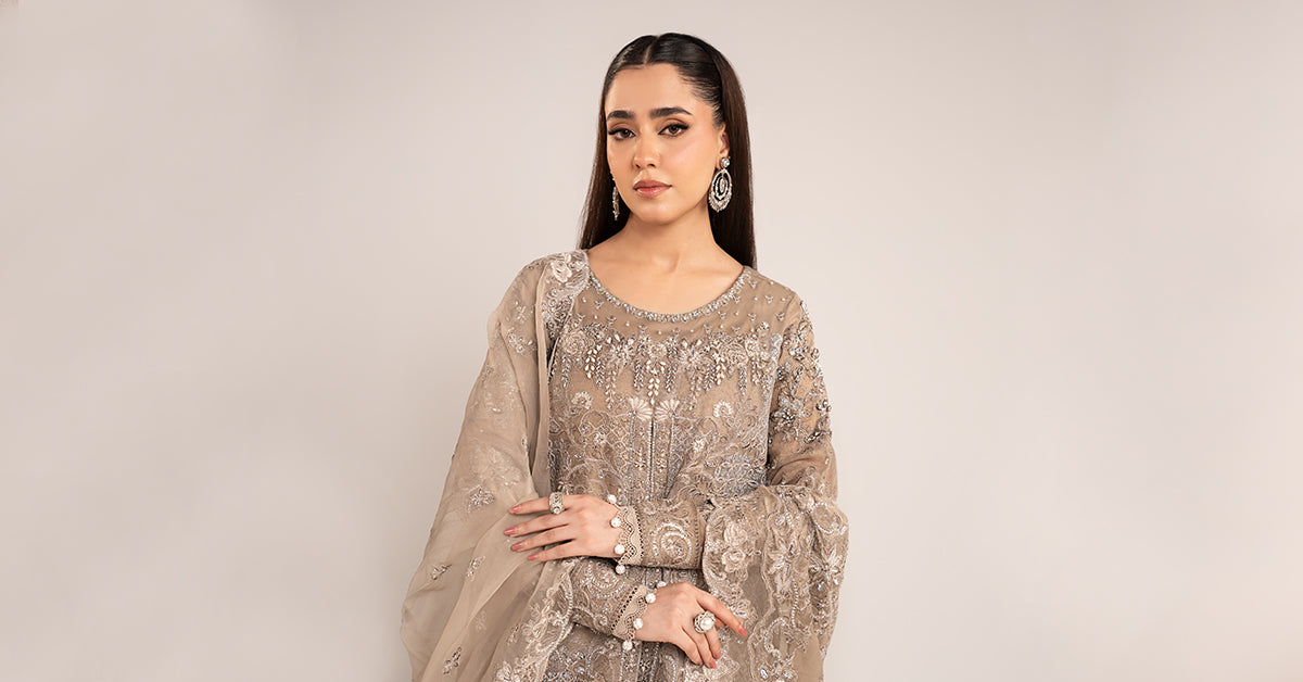 Maria B | Eid Collection Formals 26 | 3 Piece Embroidered Net Suit
