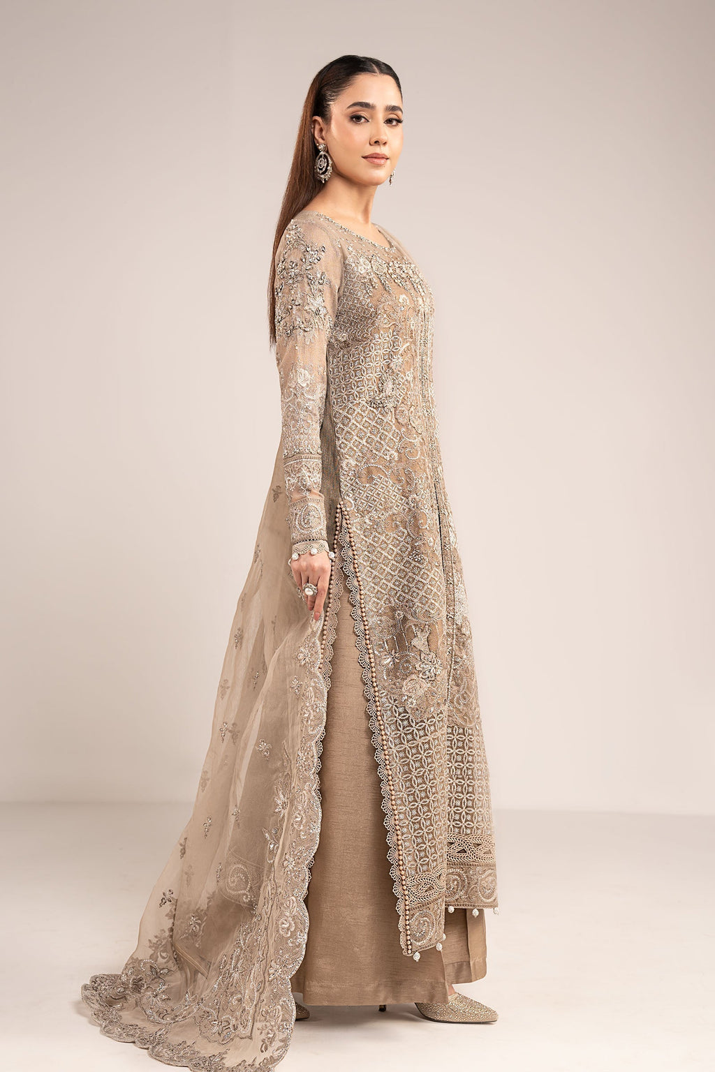 Maria B | Eid Collection Formals 26 | 3 Piece Embroidered Net Suit