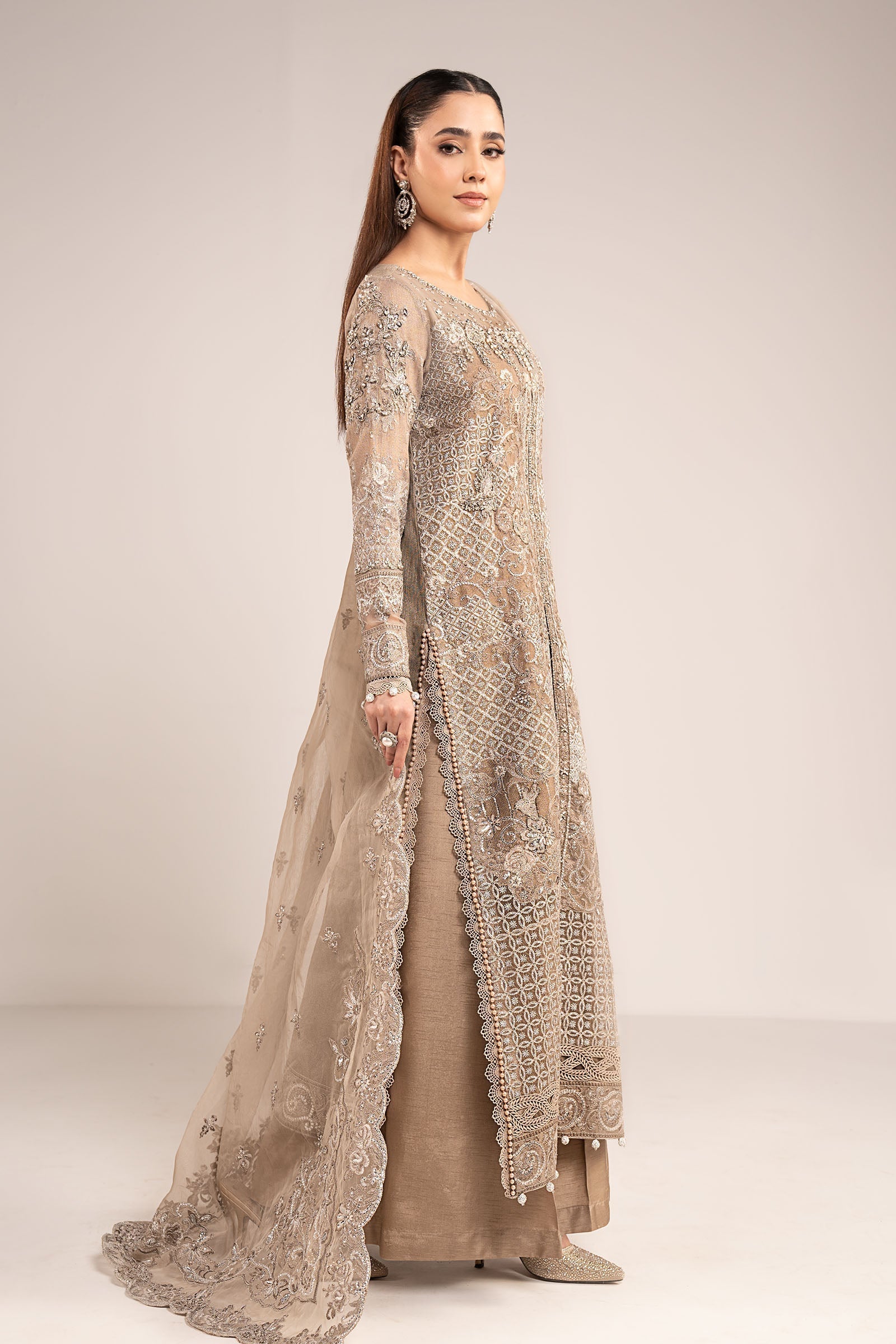 Maria B | Eid Collection Formals 26 | 3 Piece Embroidered Net Suit