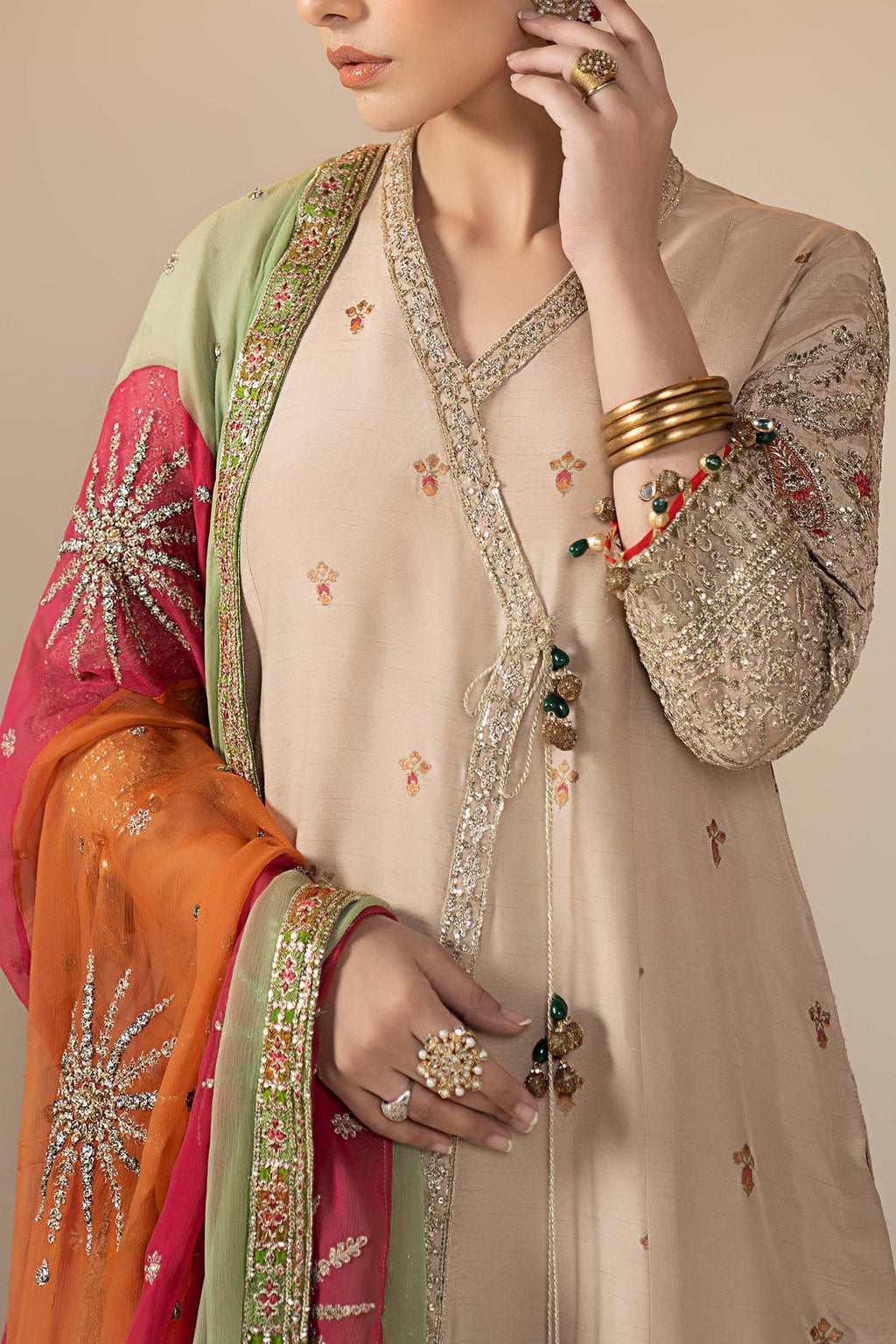 Maria B | Eid Collection 26 | 3 Piece Embroidered Raw Silk Suit