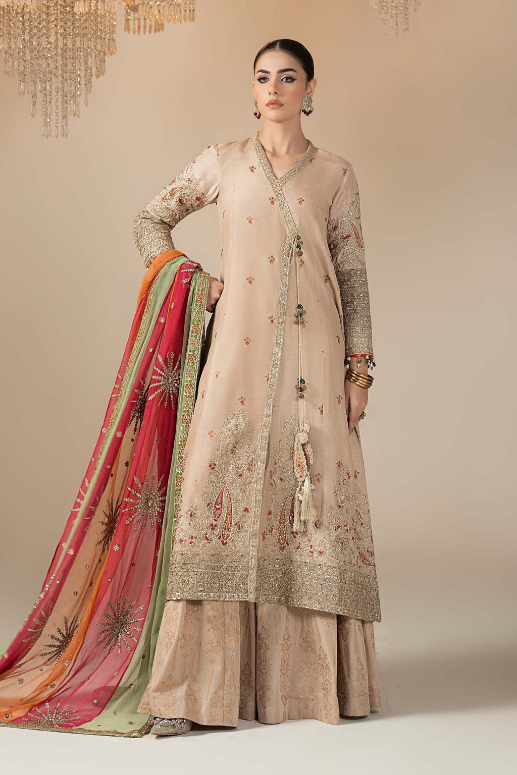 Maria B | Eid Collection 26 | 3 Piece Embroidered Raw Silk Suit