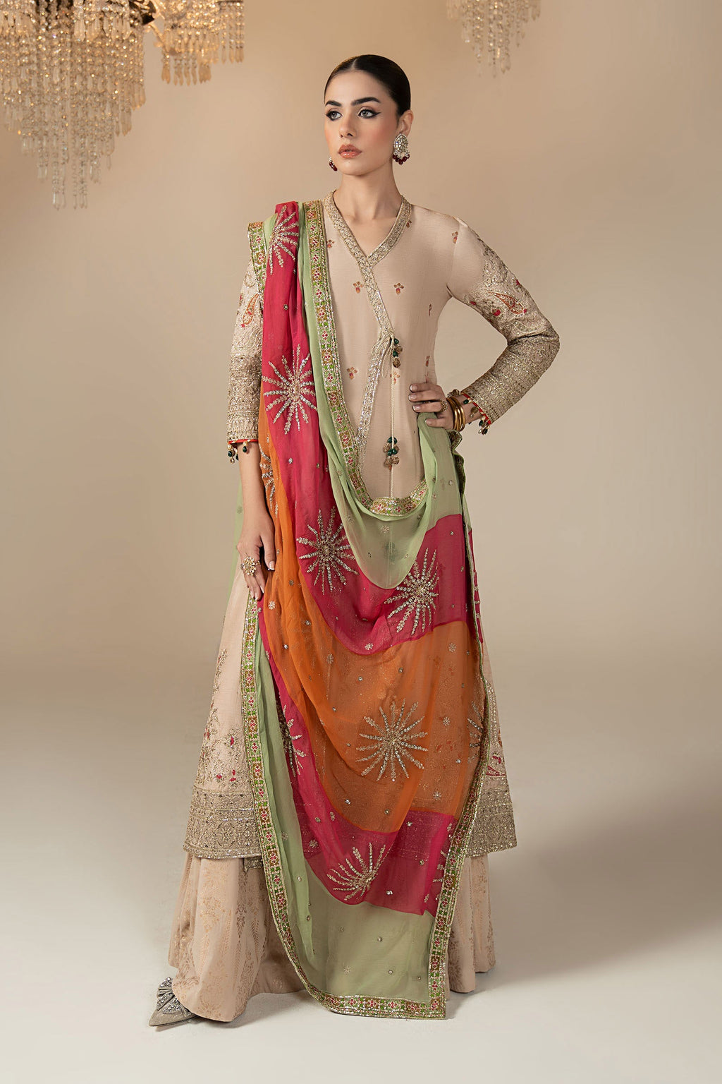 Maria B | Eid Collection 26 | 3 Piece Embroidered Raw Silk Suit