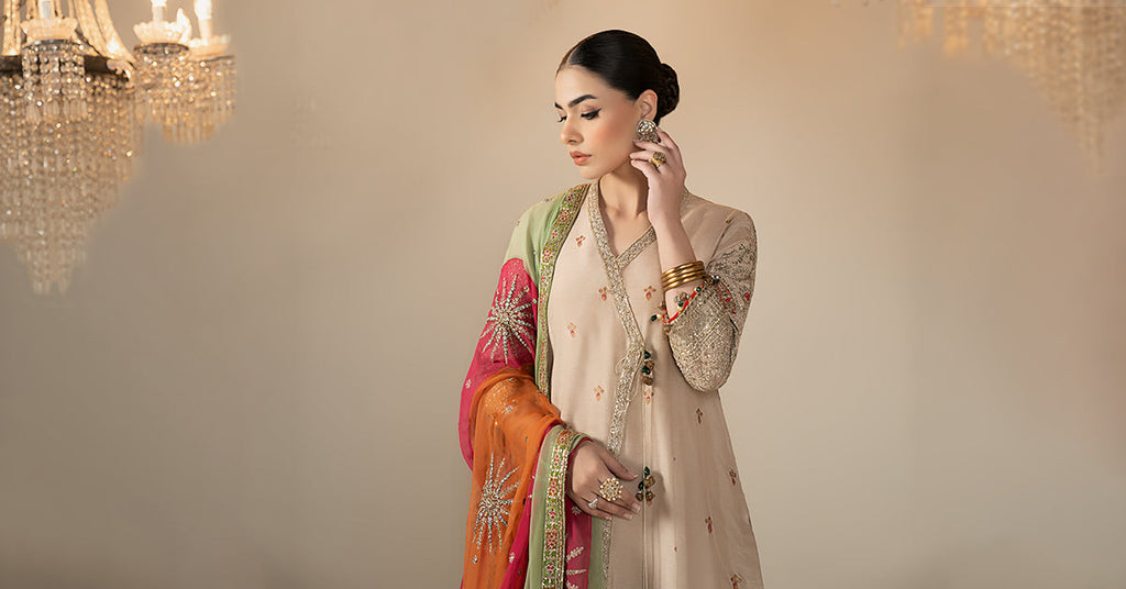 Maria B | Eid Collection 26 | 3 Piece Embroidered Raw Silk Suit