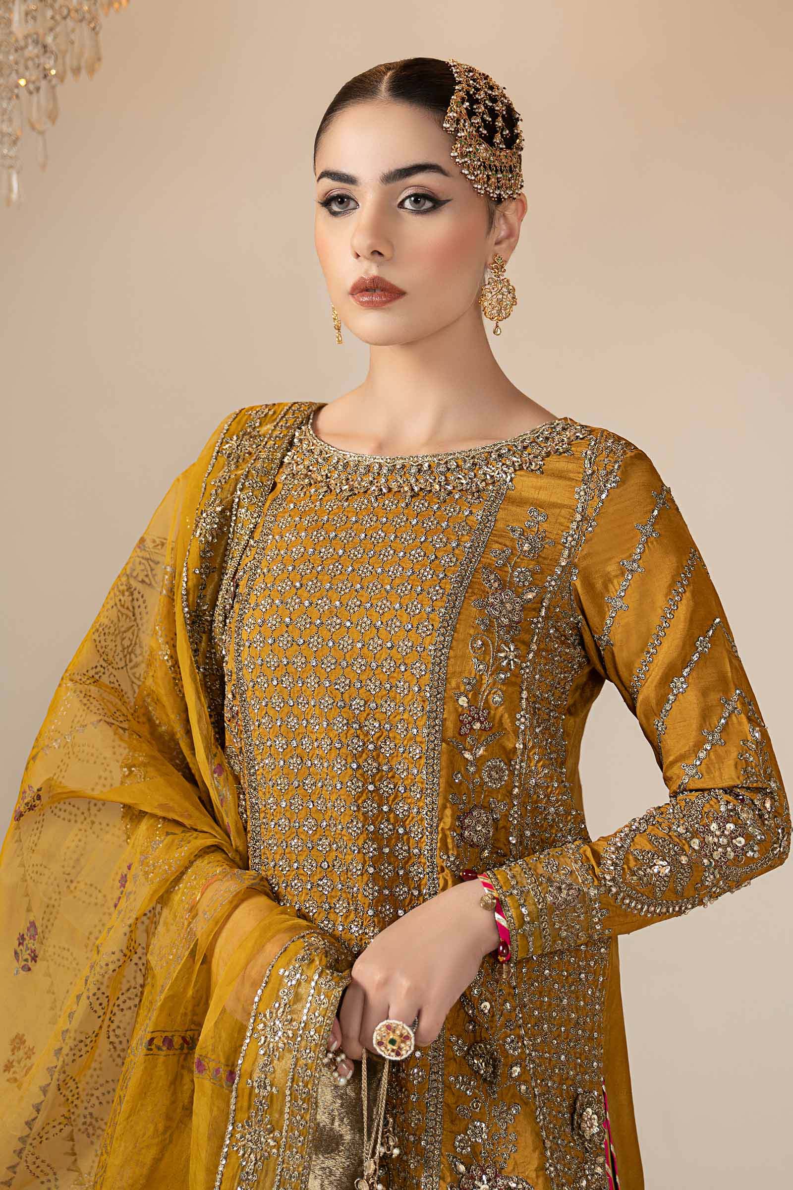 Maria B | Eid Collection 26 | 3 Piece Embroidered Raw Silk Suit
