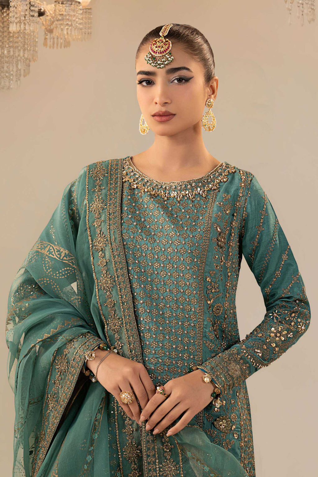 Maria B | Eid Collection 26 | 3 Piece Embroidered Raw Silk Suit