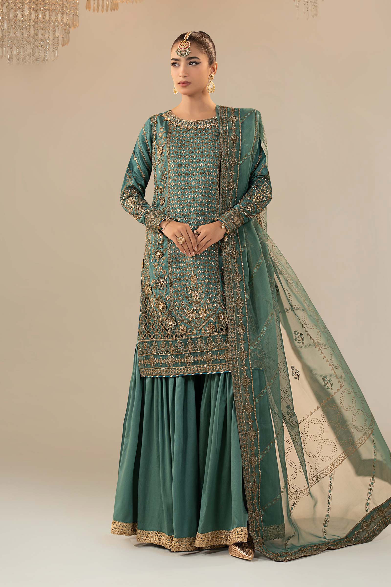 Maria B | Eid Collection 26 | 3 Piece Embroidered Raw Silk Suit