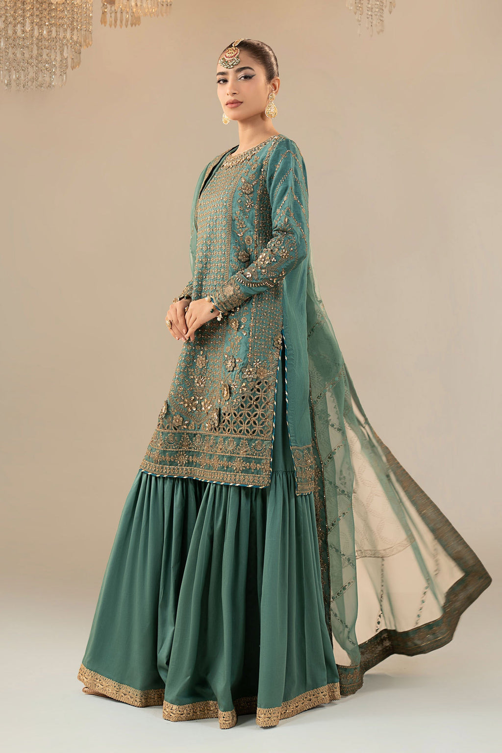 Maria B | Eid Collection 26 | 3 Piece Embroidered Raw Silk Suit