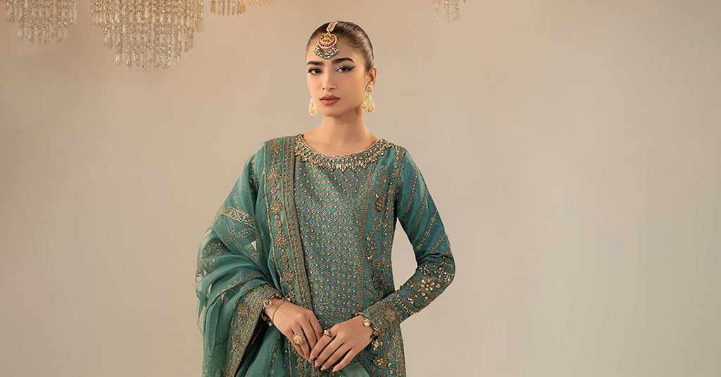 Maria B | Eid Collection 26 | 3 Piece Embroidered Raw Silk Suit
