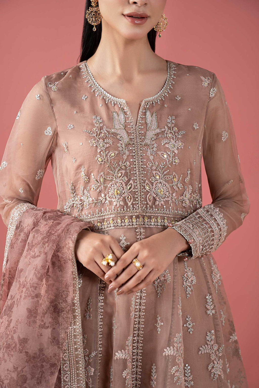 Maria B | Pre Fall 25 | SF-W25-38-Tea Pink