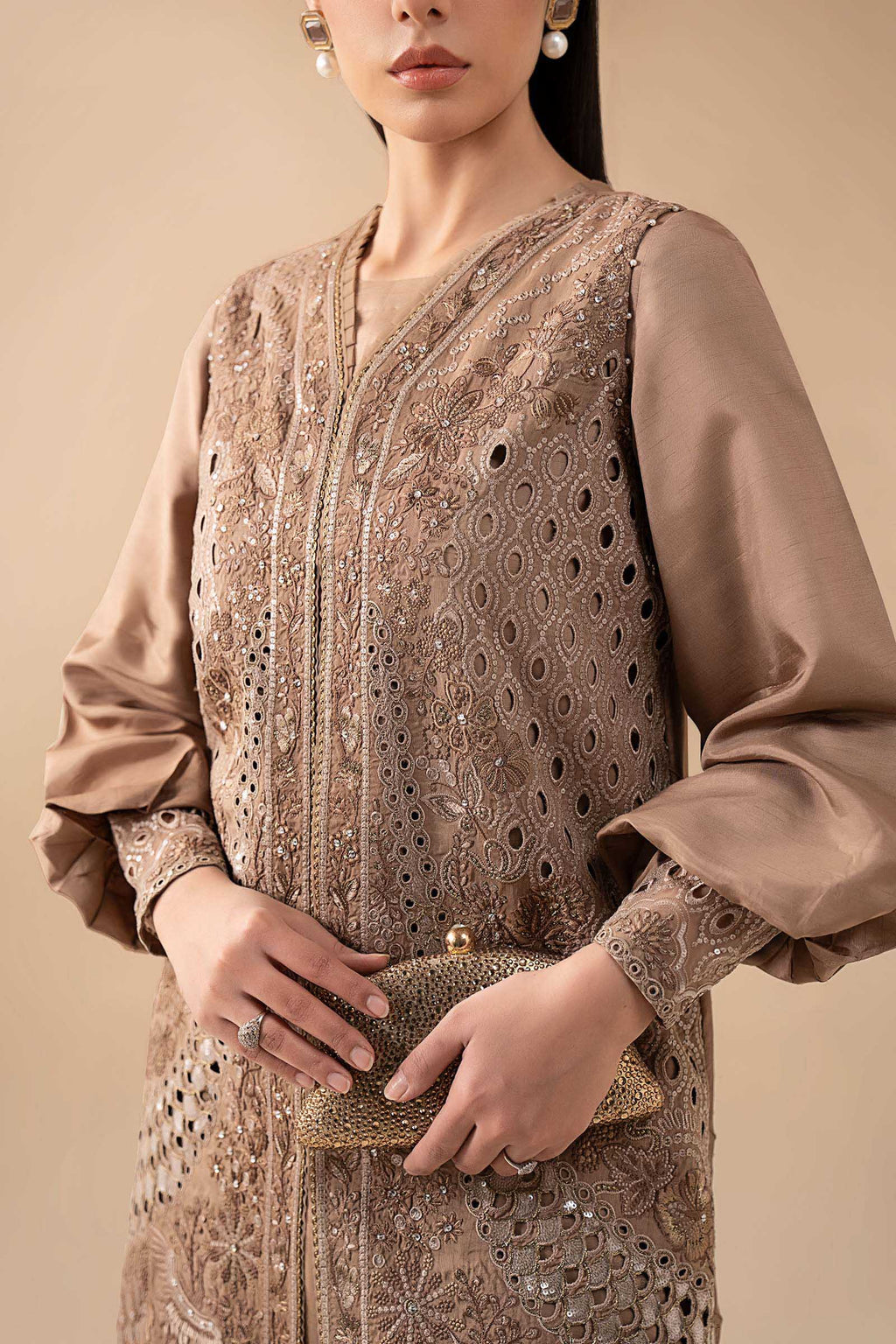 Maria B | Eid Collection 26 | 3 Piece Embroidered Raw Silk Suit