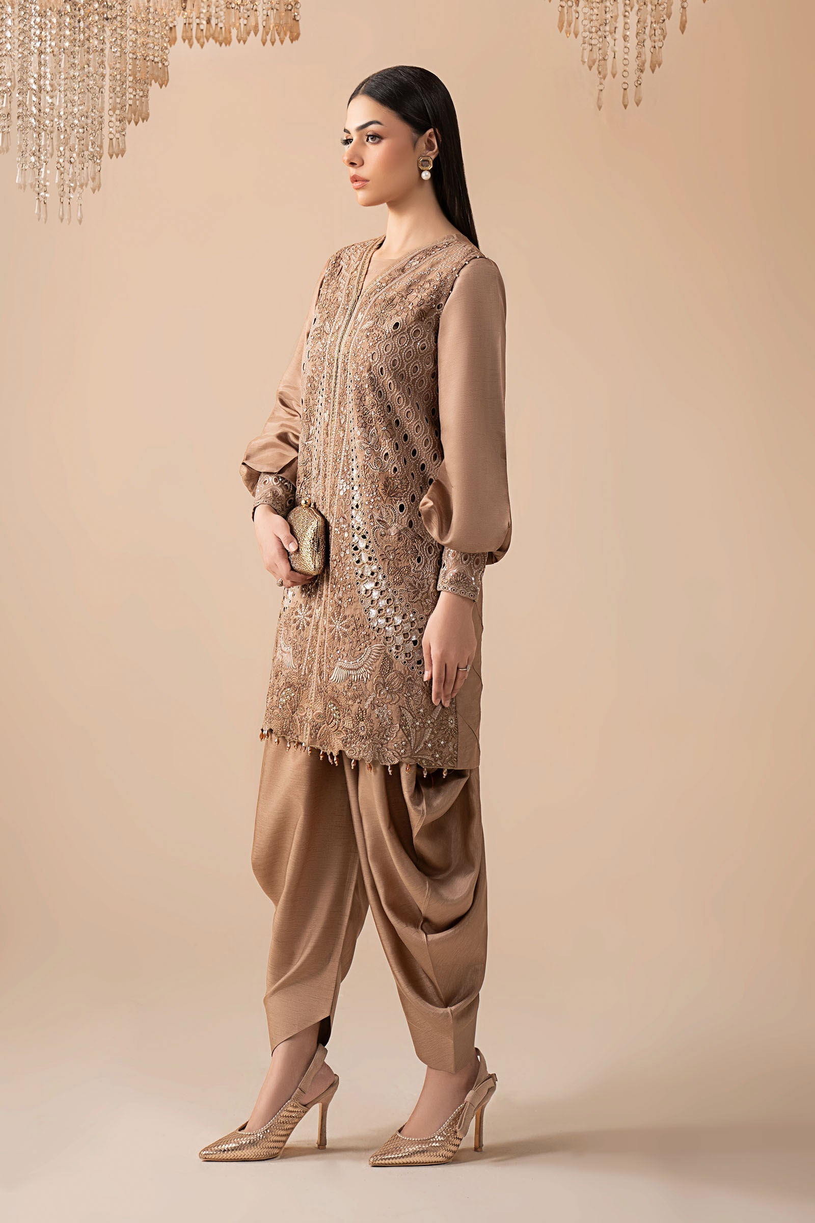 Maria B | Eid Collection 26 | 3 Piece Embroidered Raw Silk Suit
