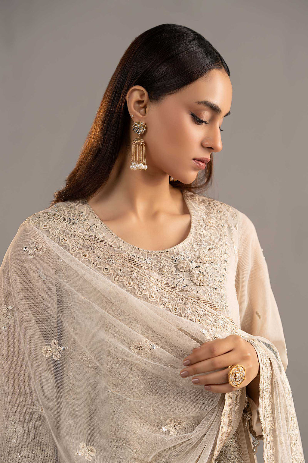 Maria B | Eid Collection 26 | 3 Piece Embroidered Cotton Net Suit