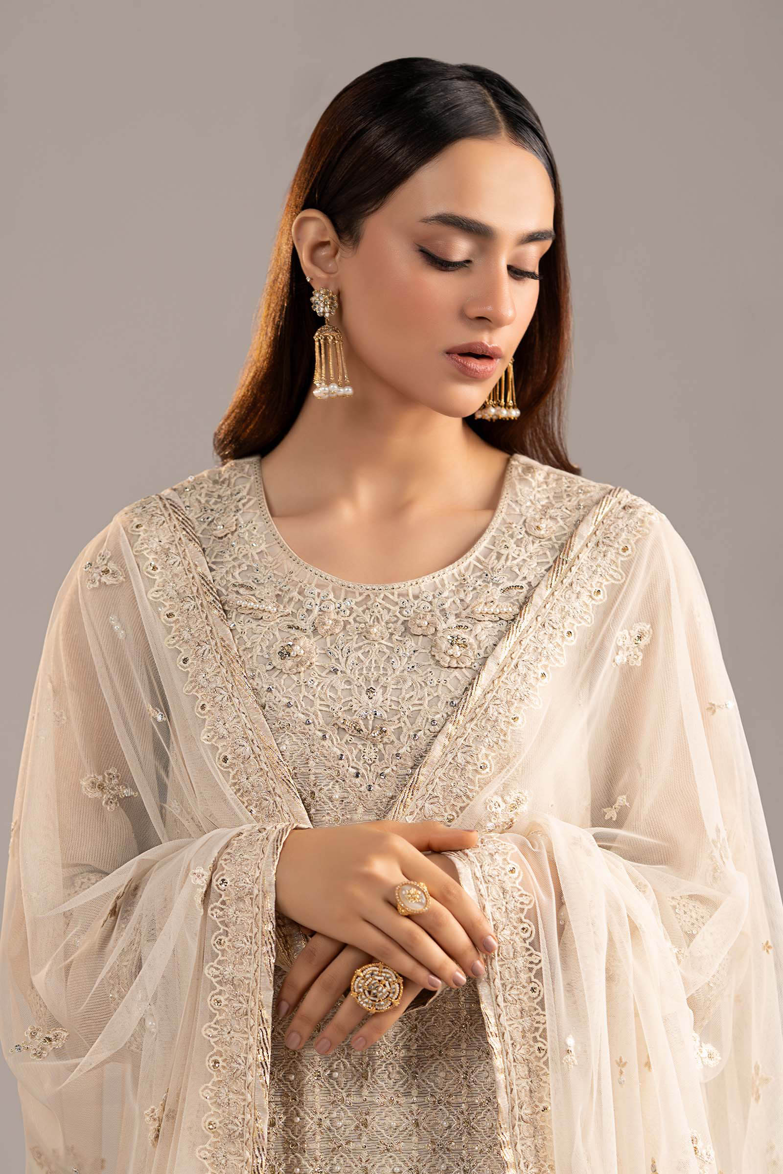 Maria B | Eid Collection 26 | 3 Piece Embroidered Cotton Net Suit