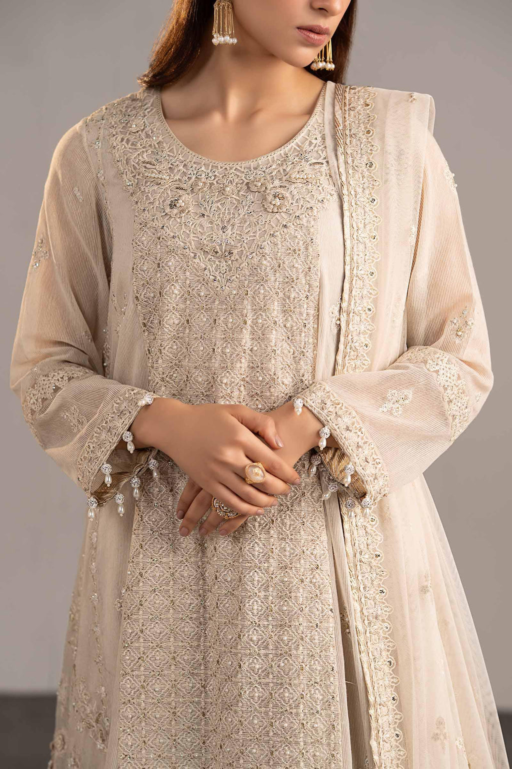 Maria B | Eid Collection 26 | 3 Piece Embroidered Cotton Net Suit