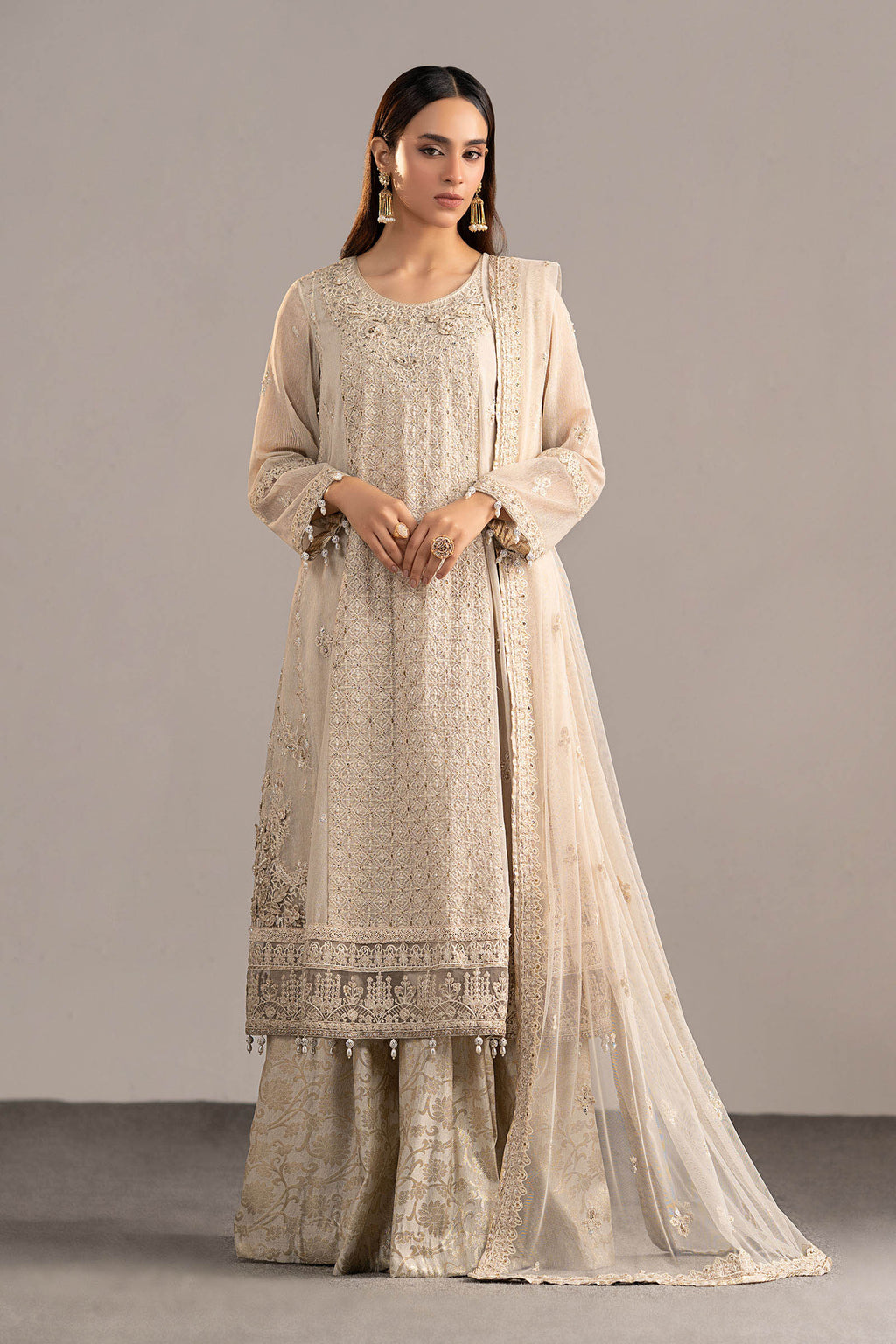 Maria B | Eid Collection 26 | 3 Piece Embroidered Cotton Net Suit