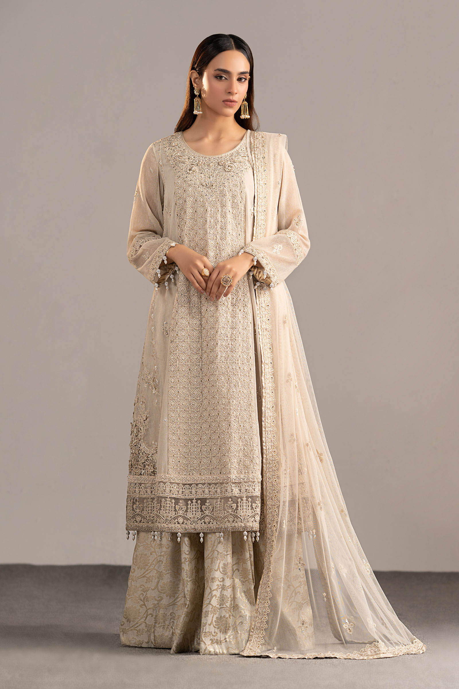 Maria B | Eid Collection 26 | 3 Piece Embroidered Cotton Net Suit