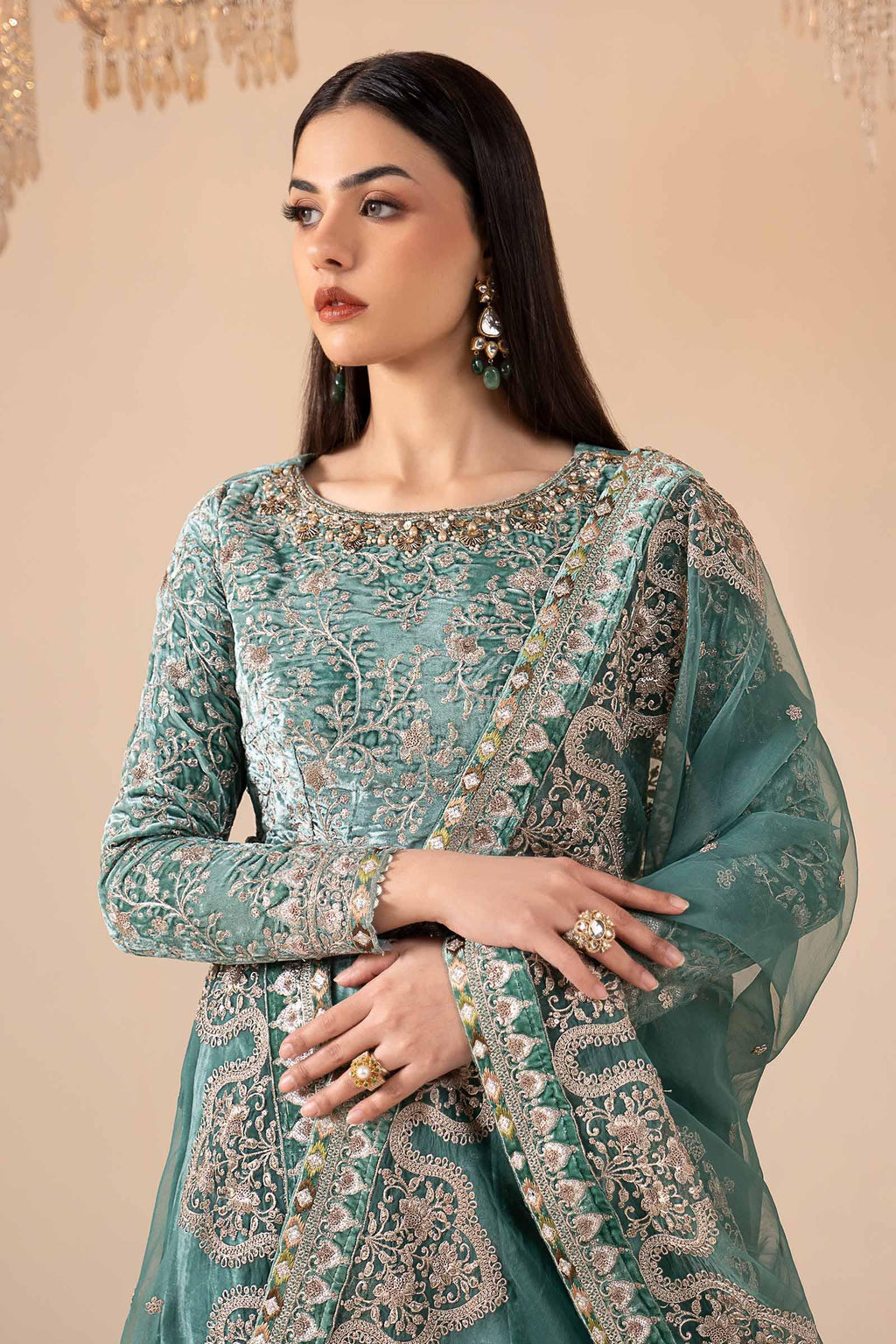 Maria B | Eid Collection 26 | 3 Piece Embroidered Velvet Suit