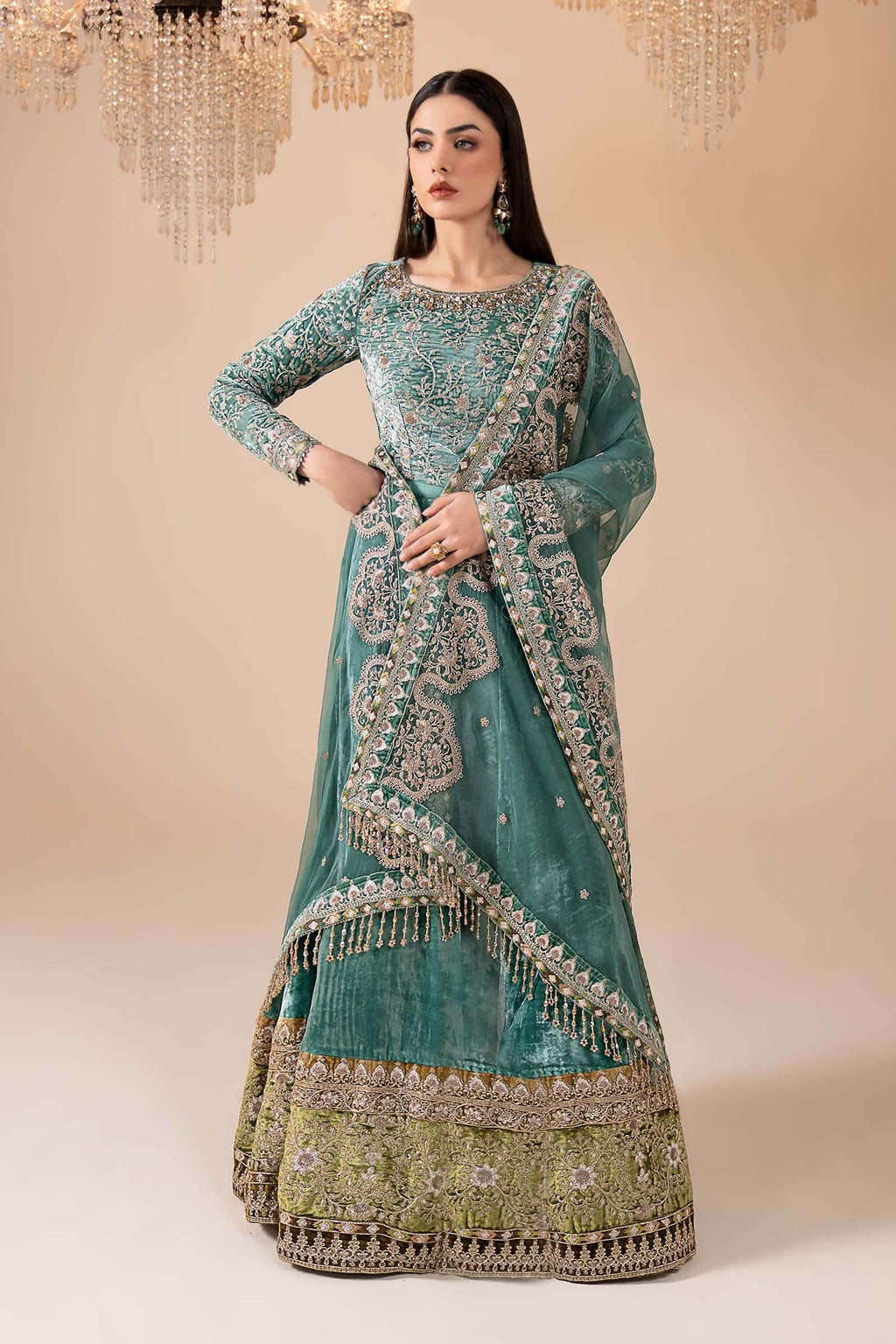 Maria B | Eid Collection 26 | 3 Piece Embroidered Velvet Suit