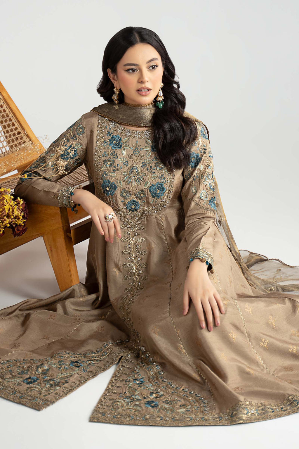 Maria B | Eid Collection 26 | 3 Piece Embroidered Raw Silk Suit