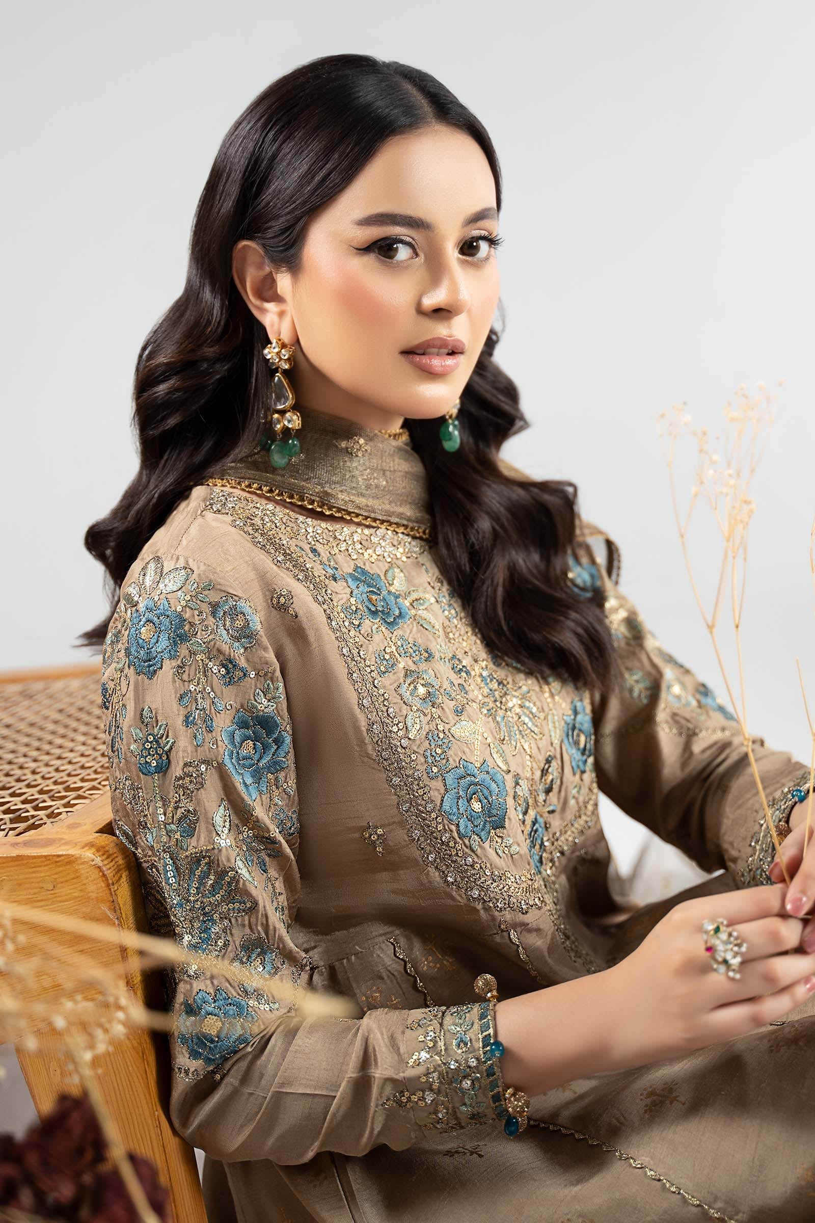 Maria B | Eid Collection 26 | 3 Piece Embroidered Raw Silk Suit