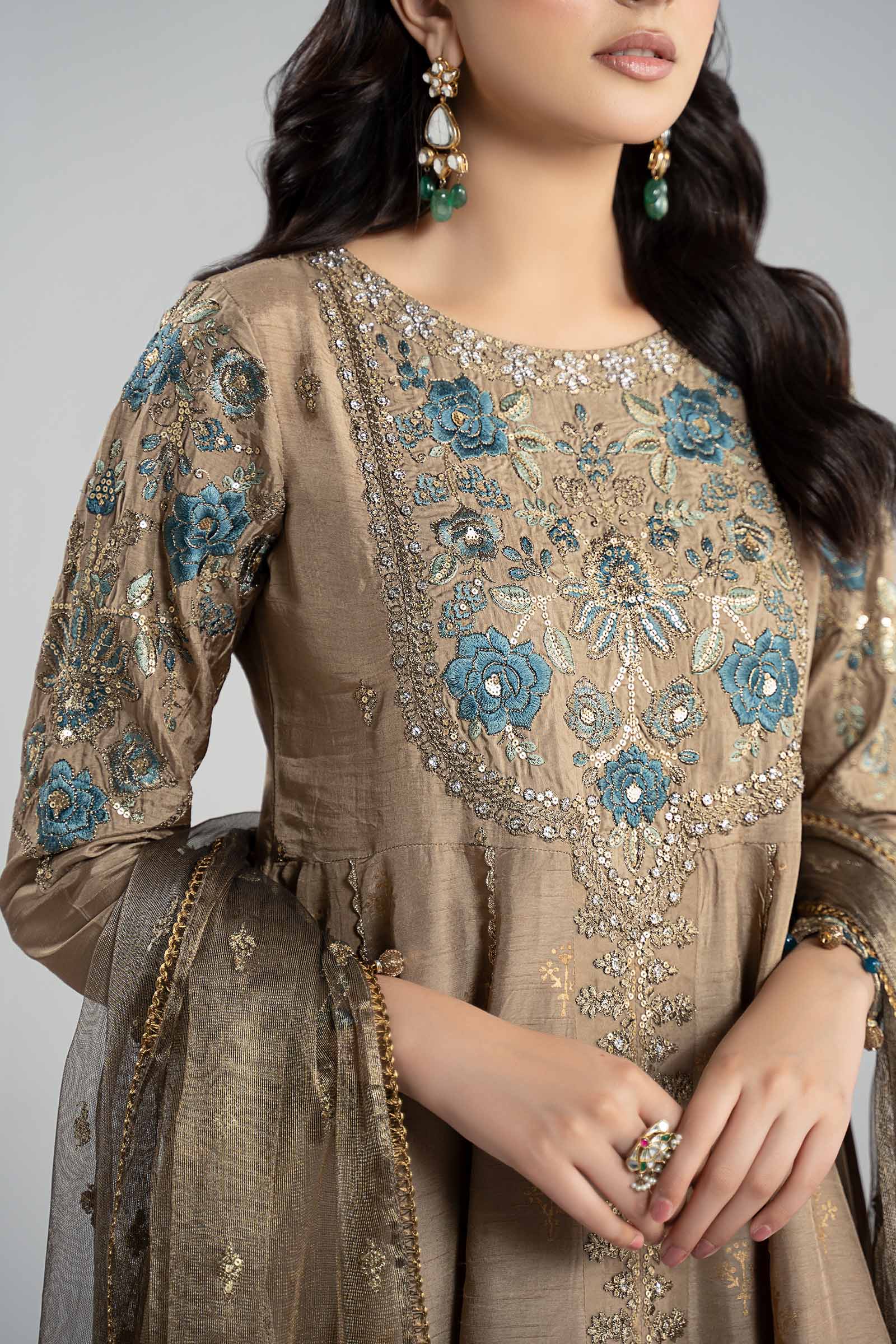Maria B | Eid Collection 26 | 3 Piece Embroidered Raw Silk Suit