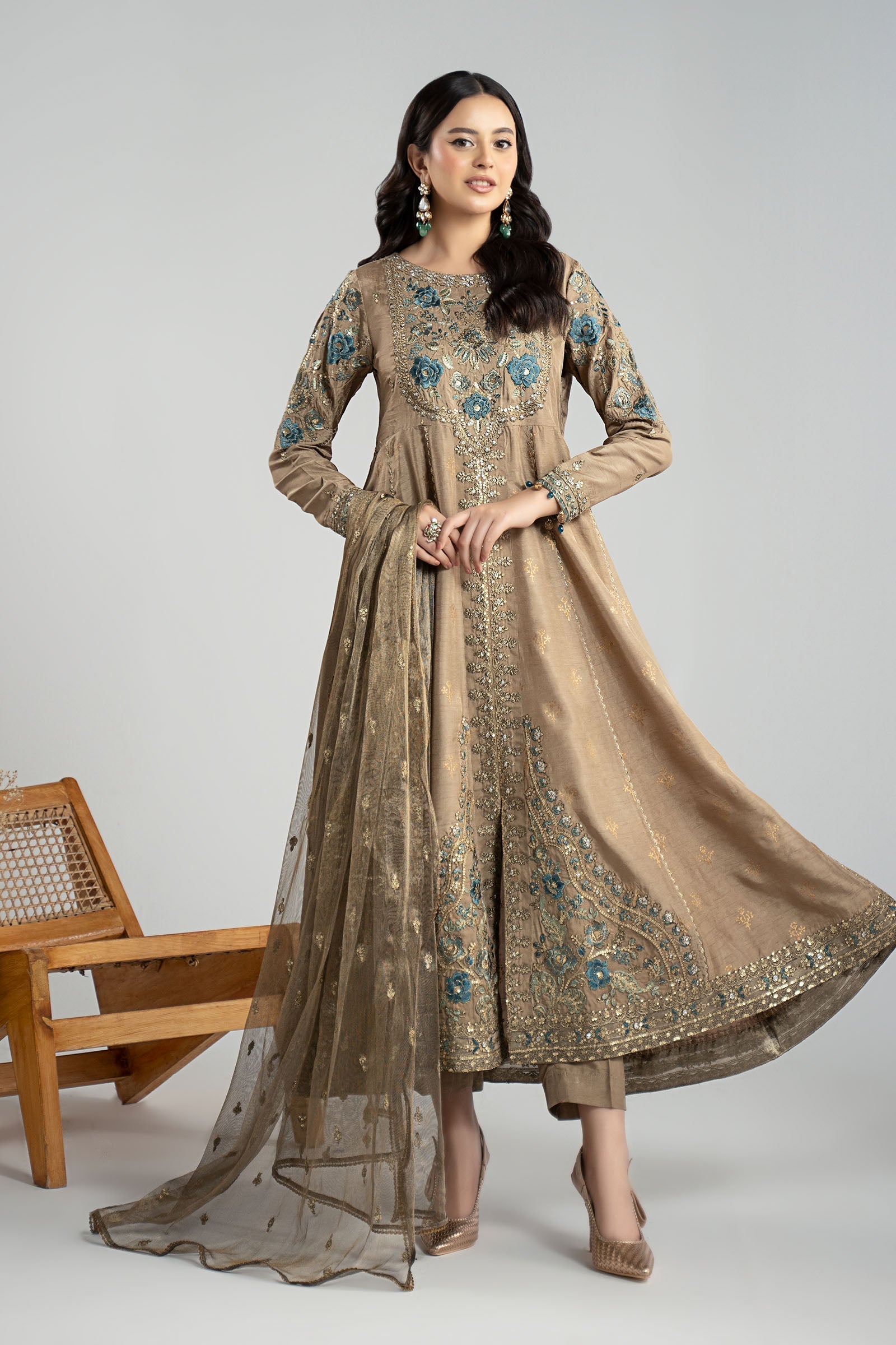 Maria B | Eid Collection 26 | 3 Piece Embroidered Raw Silk Suit