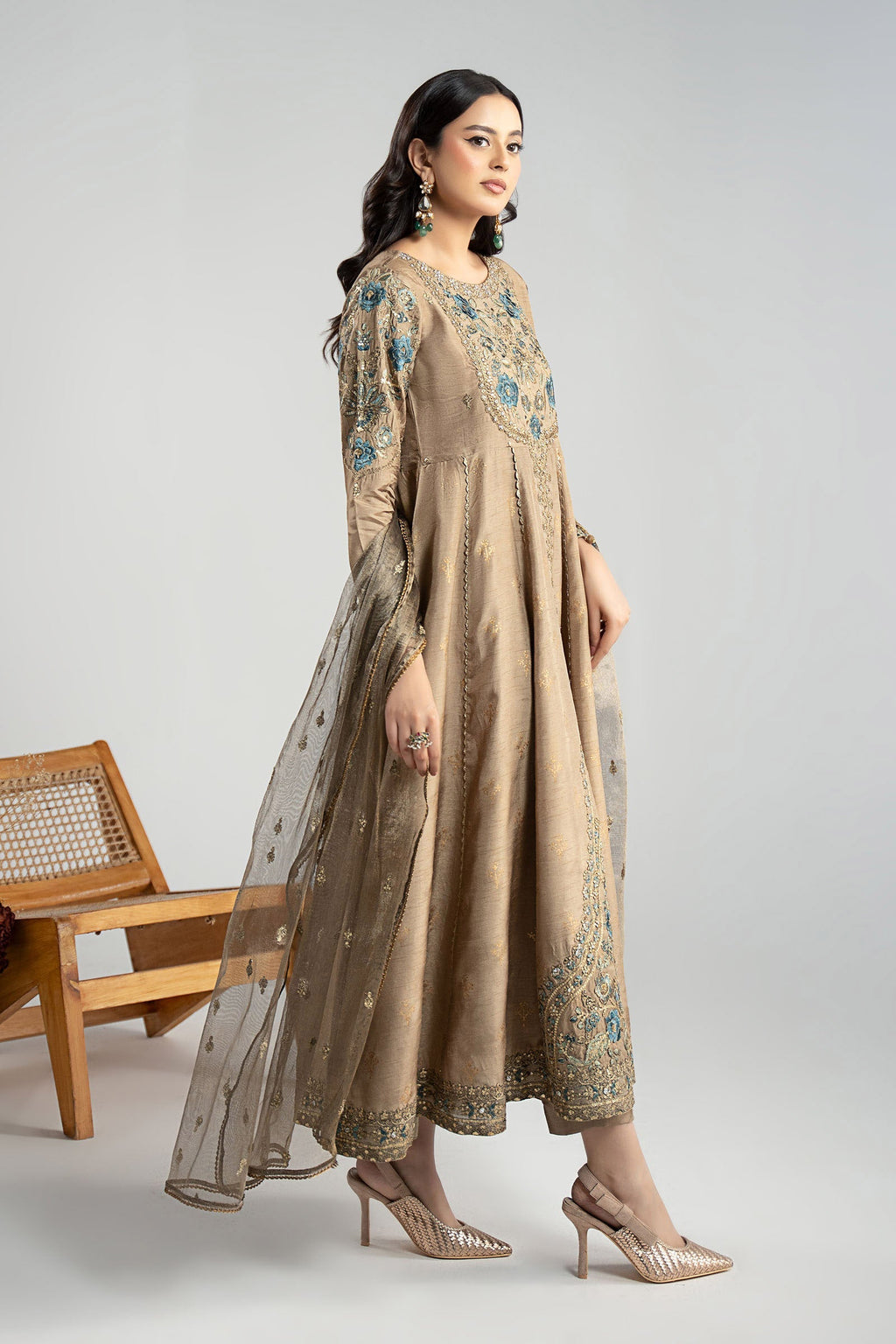Maria B | Eid Collection 26 | 3 Piece Embroidered Raw Silk Suit
