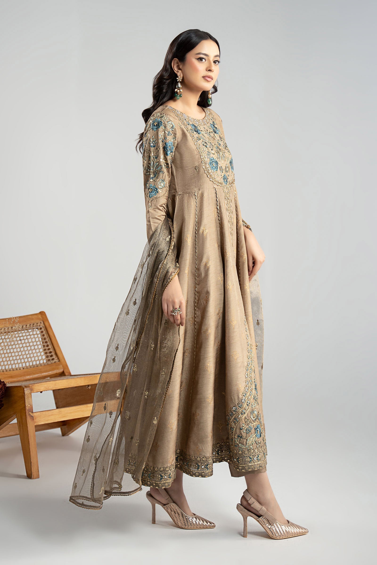 Maria B | Eid Collection 26 | 3 Piece Embroidered Raw Silk Suit