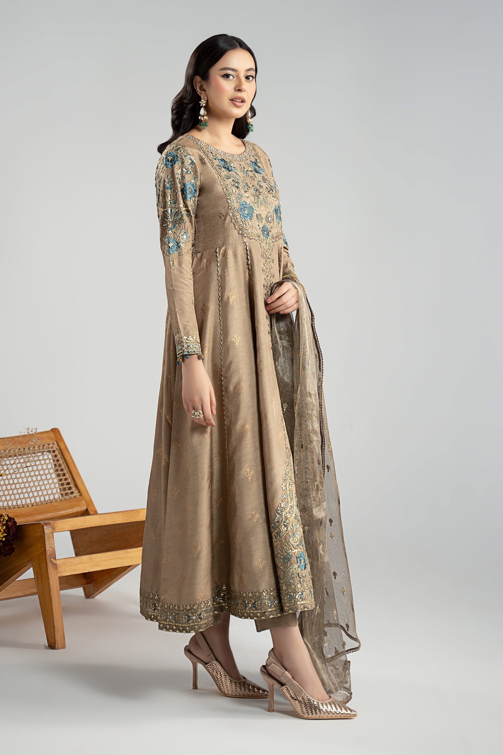 Maria B | Eid Collection 26 | 3 Piece Embroidered Raw Silk Suit
