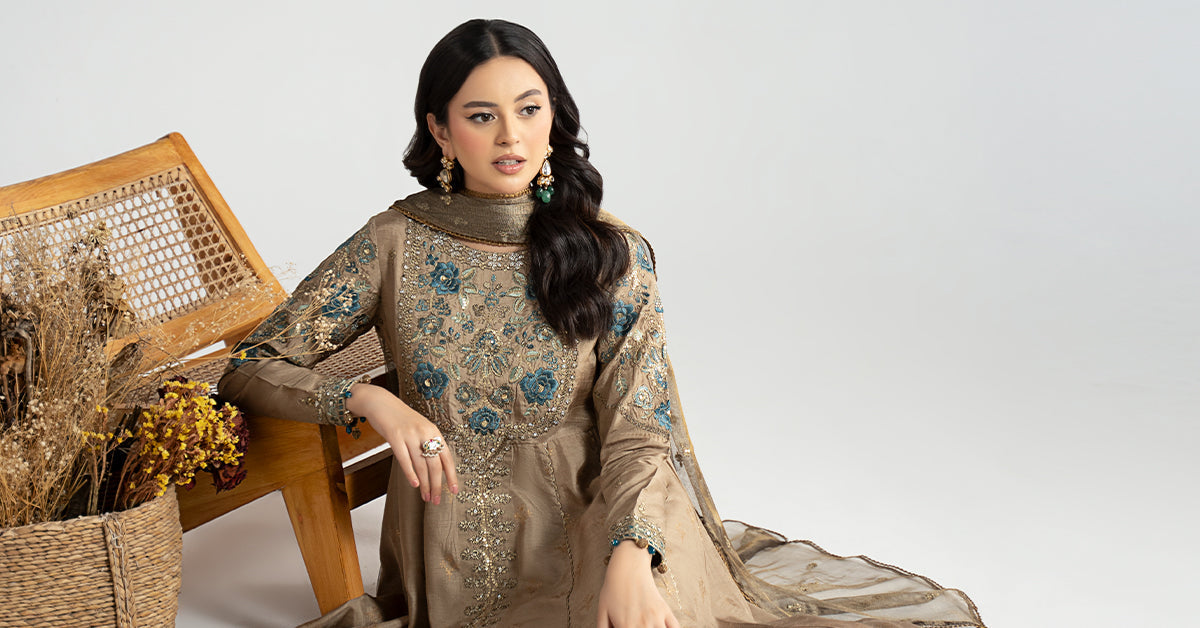 Maria B | Eid Collection 26 | 3 Piece Embroidered Raw Silk Suit