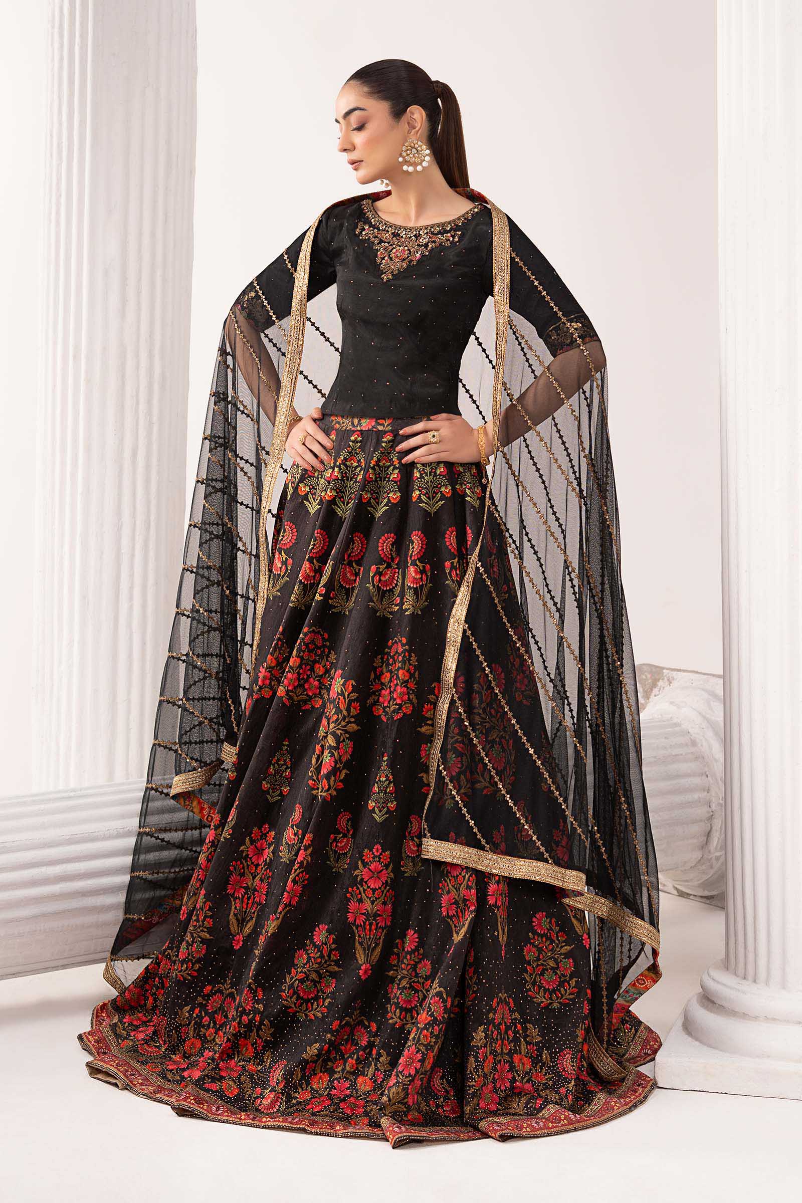 Maria B | Eid Collection 26 | 3 Piece Embroidered Raw Silk Suit