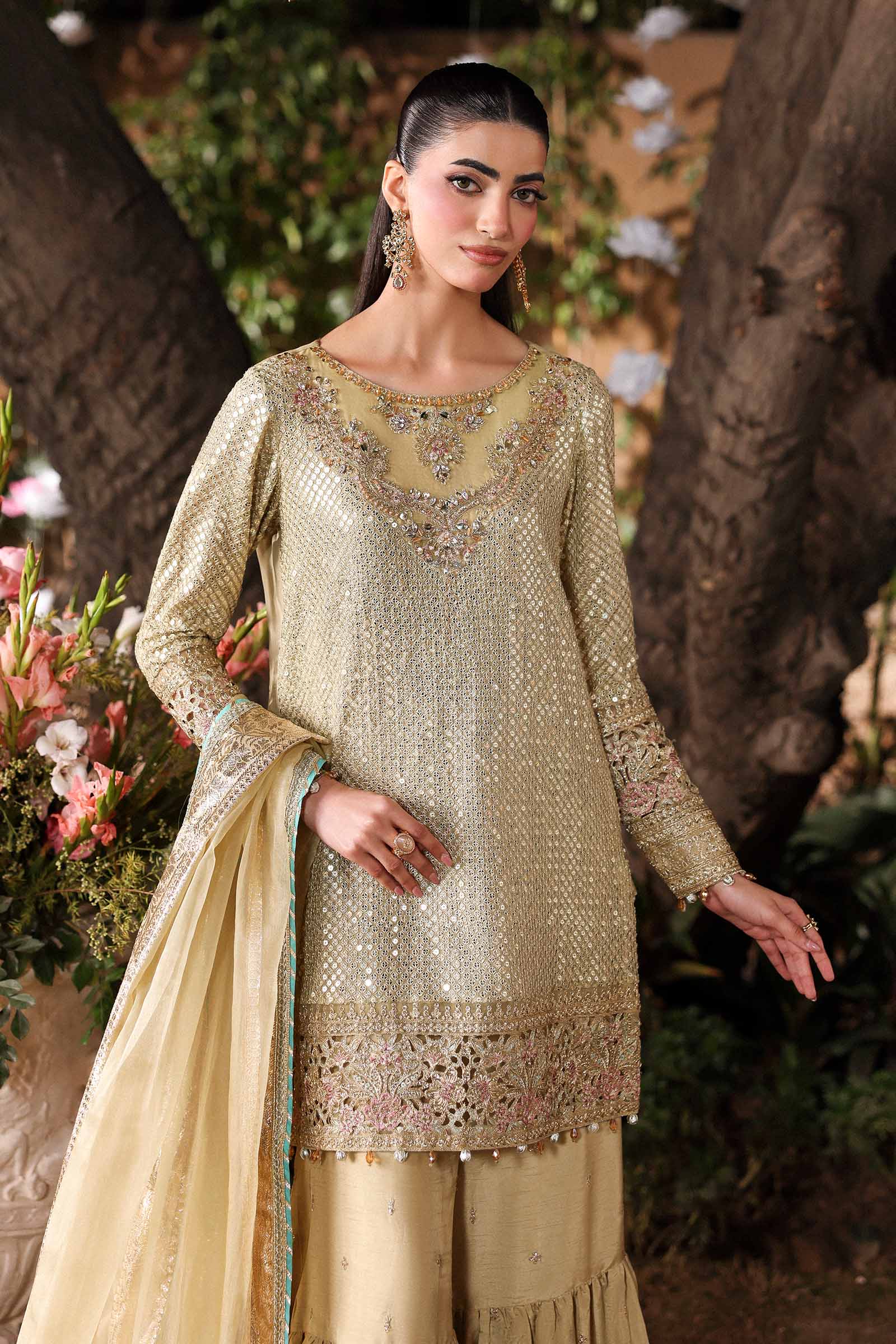 Maria B | Eid Collection Formals 26 | 3 Piece Embroidered Chiffon Suit
