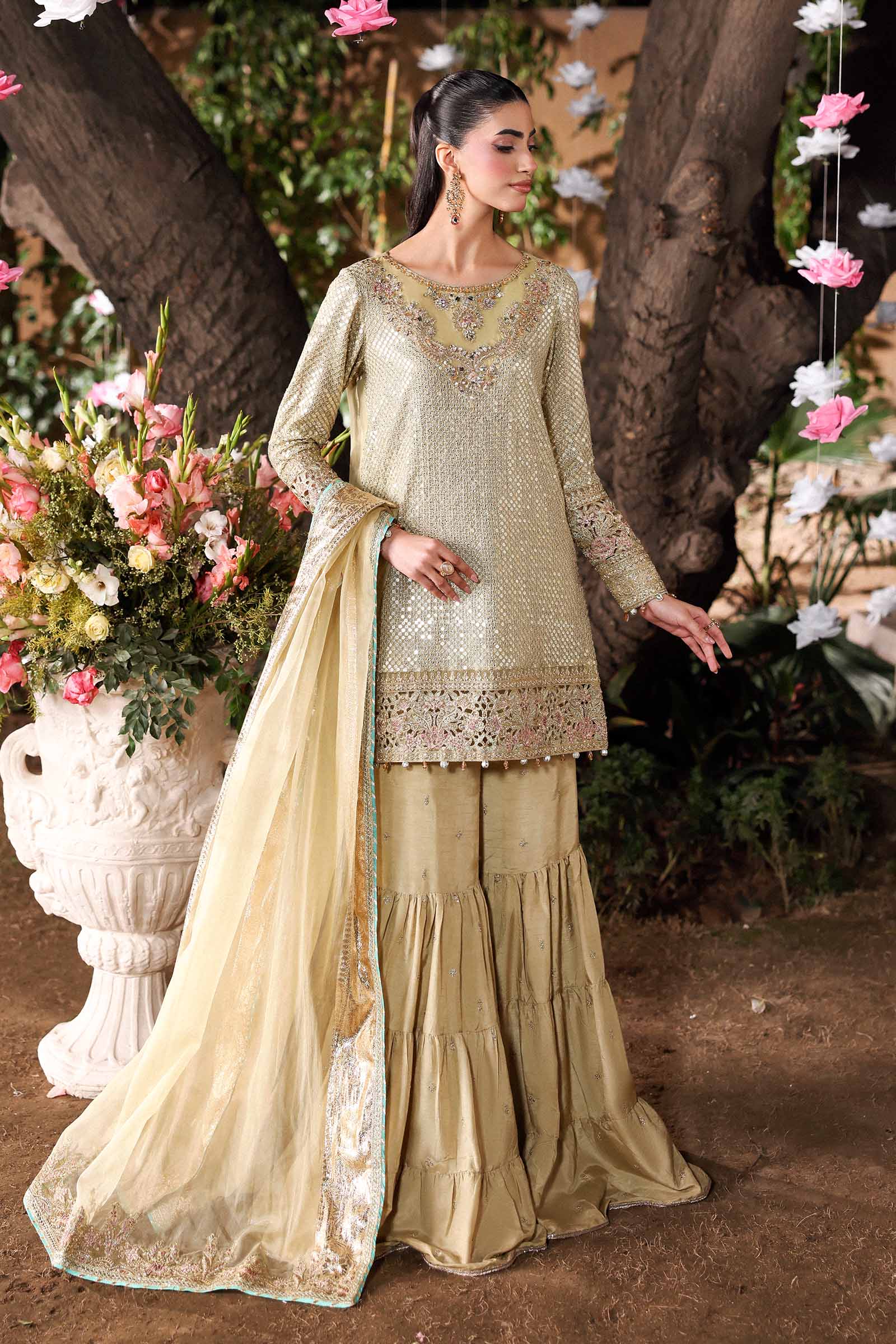 Maria B | Eid Collection Formals 26 | 3 Piece Embroidered Chiffon Suit