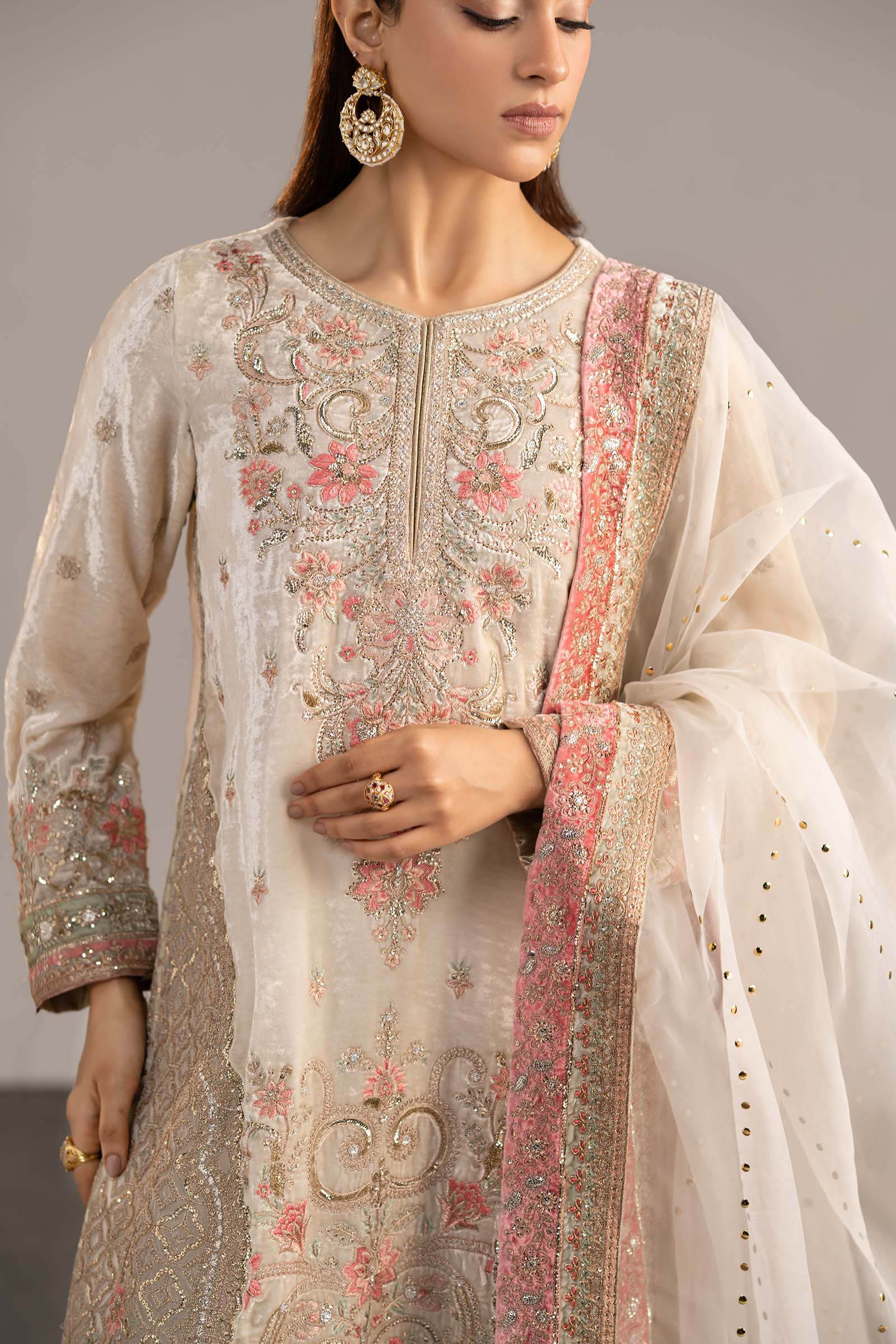 Maria B | Eid Collection 26 | 3 Piece Embroidered Velvet Suit
