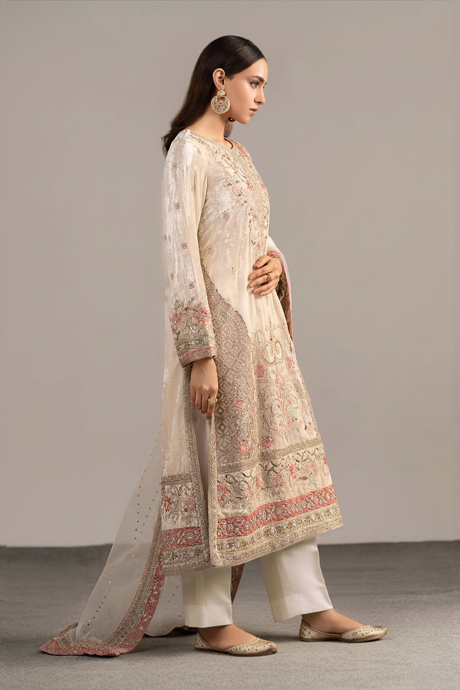 Maria B | Eid Collection 26 | 3 Piece Embroidered Velvet Suit