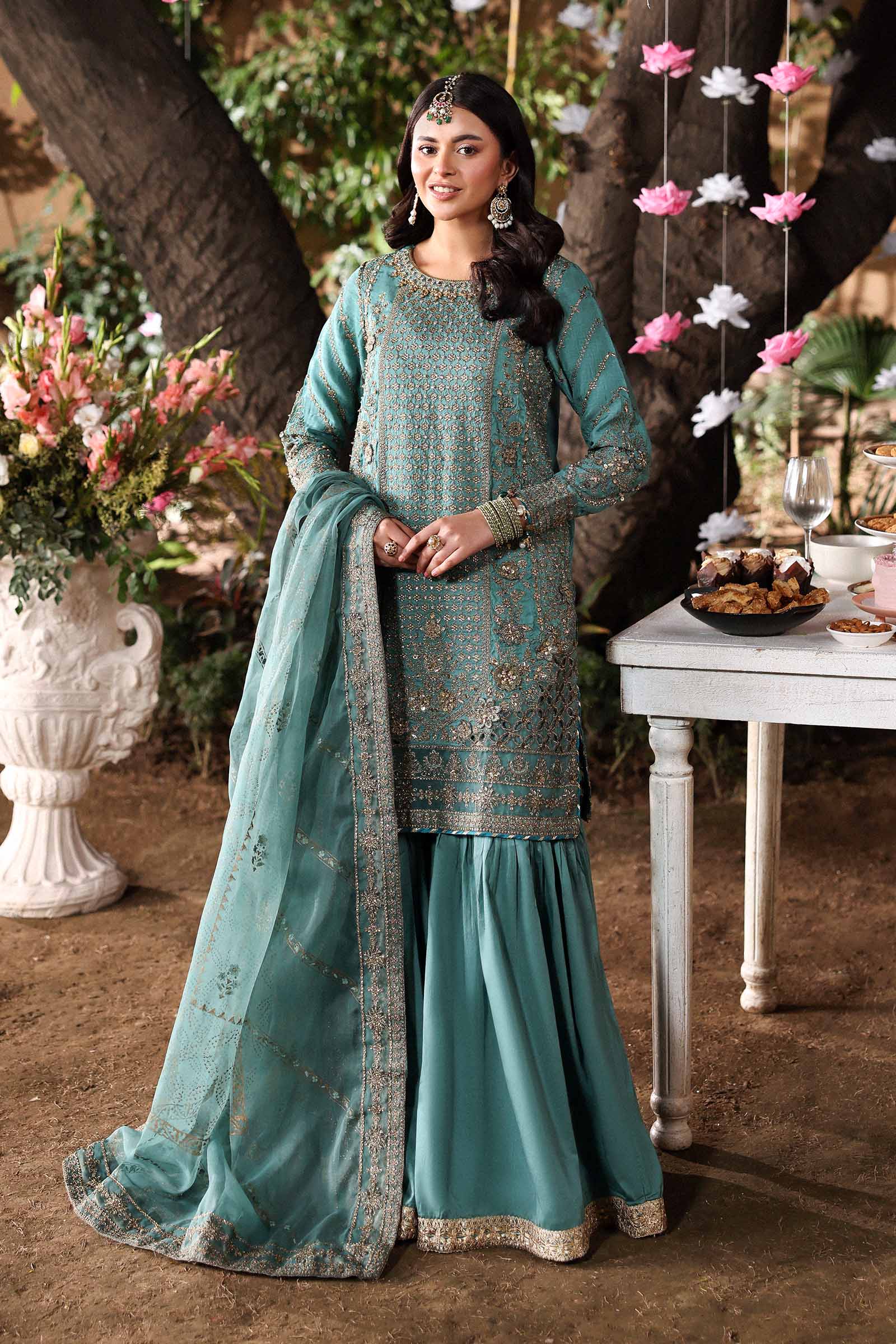 Maria B | Eid Collection 26 | 3 Piece Embroidered Raw Silk Suit