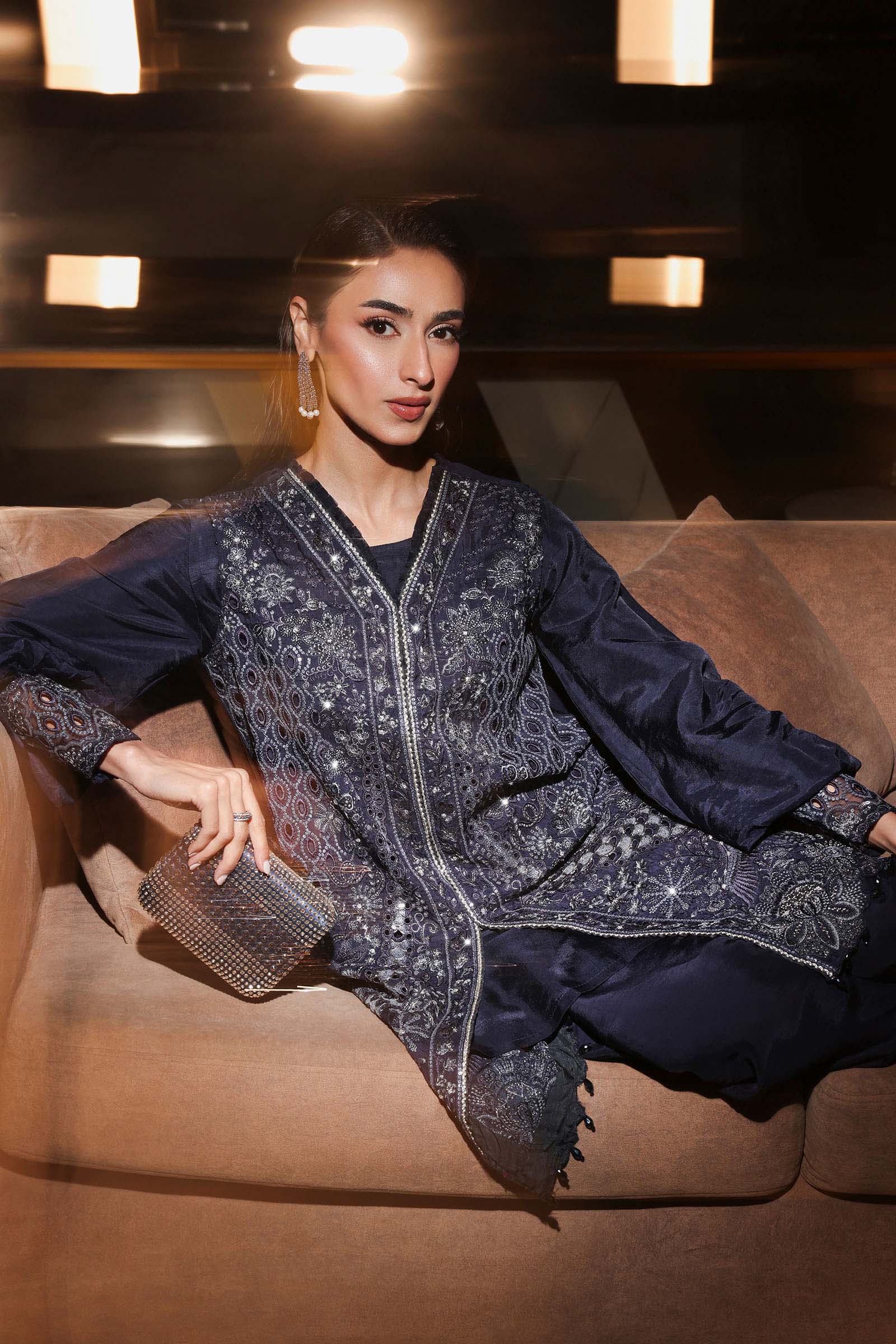 Maria B | Eid Collection 26 | 3 Piece Embroidered Raw Silk Suit